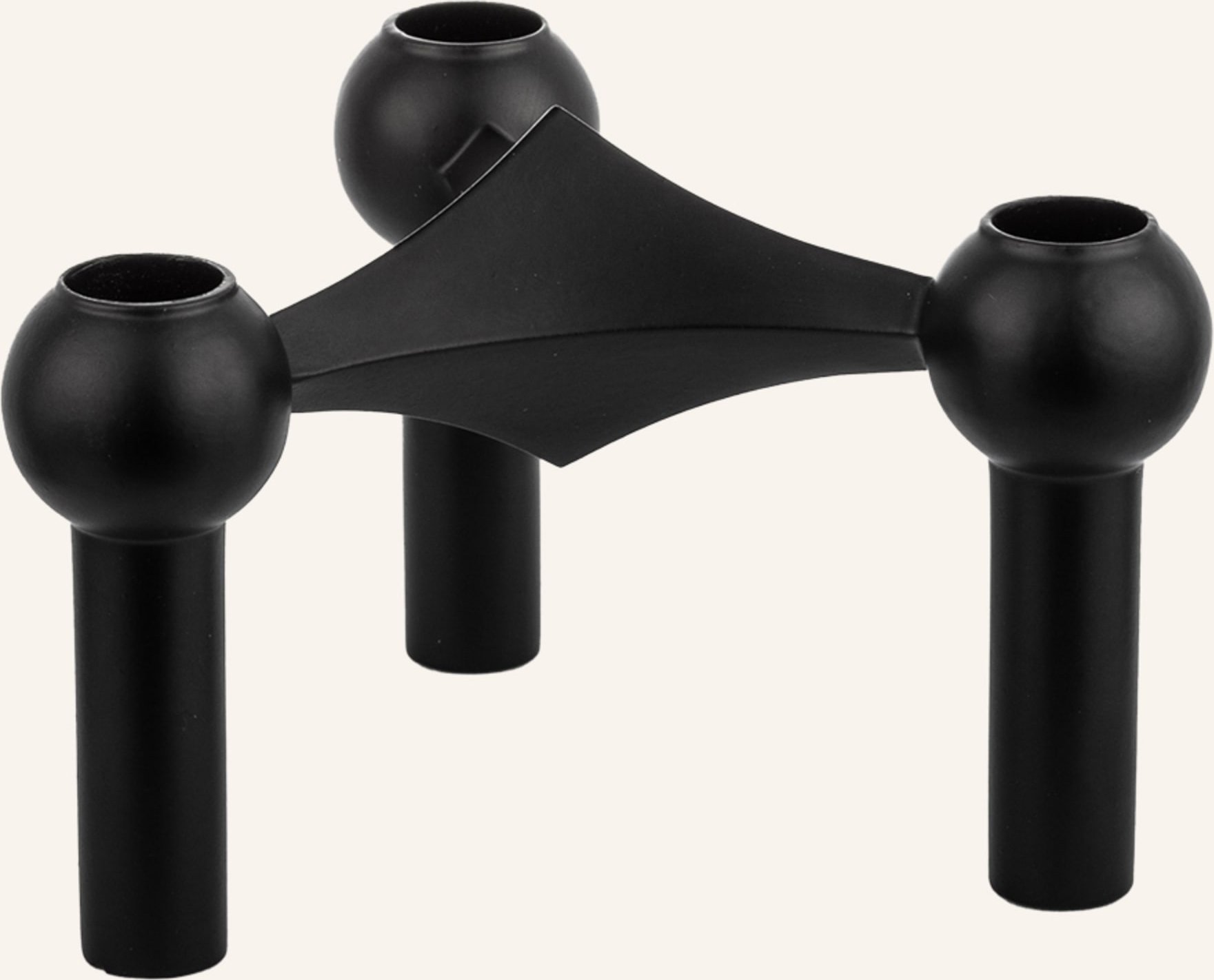 Stoff Nagel Kerzenhalter schwarz