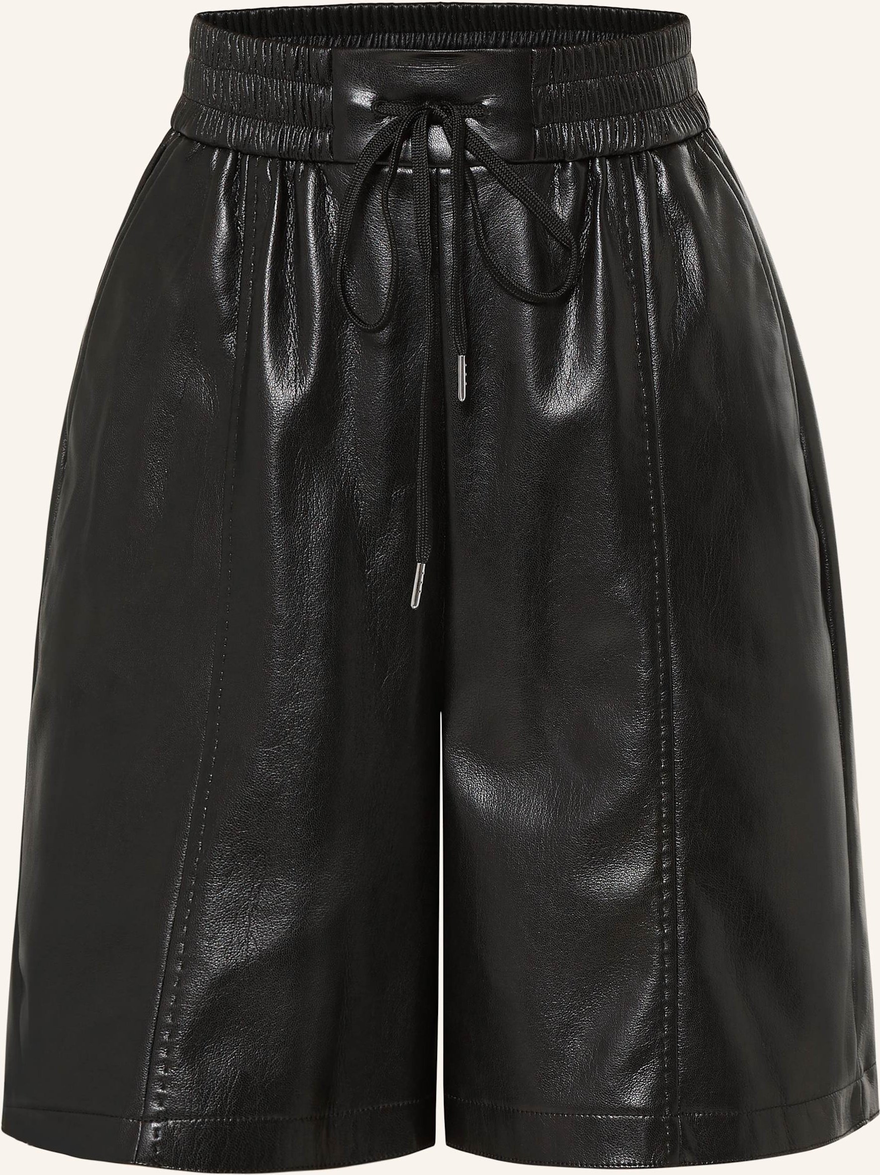 Thumbnail - Pinko Shorts Semolino In Lederoptik schwarz