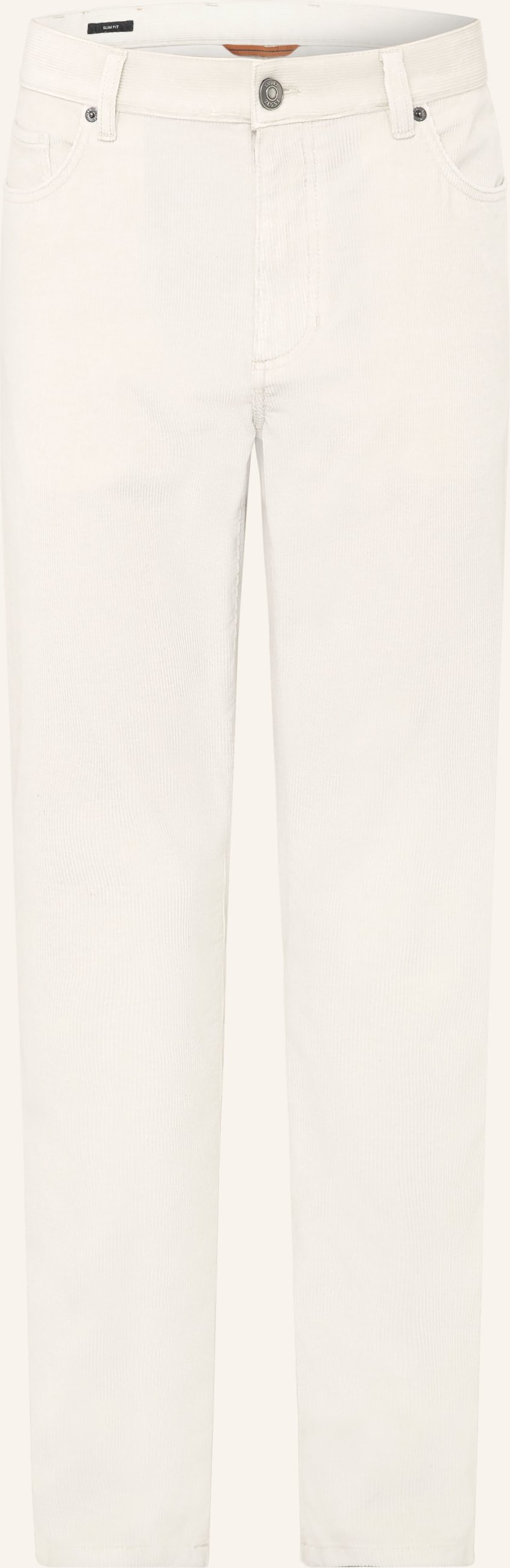 Zegna Cordhose Slim Fit weiss