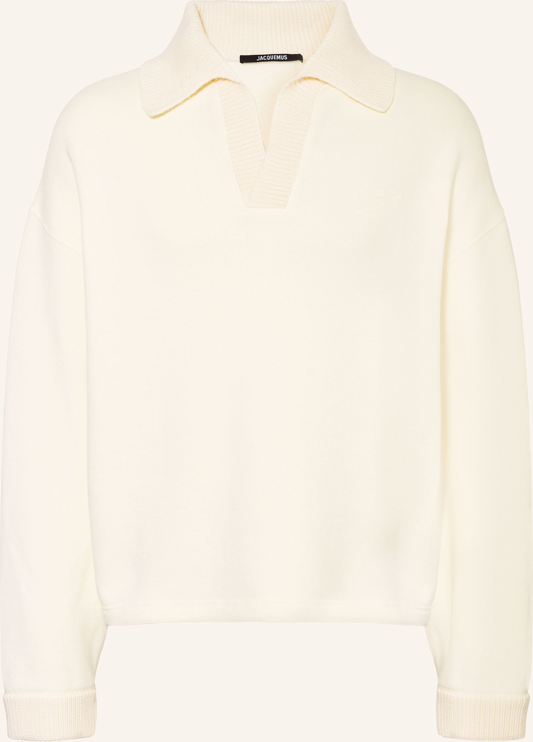 Jacquemus Oversized-Sweatshirt Le Polo Punto beige