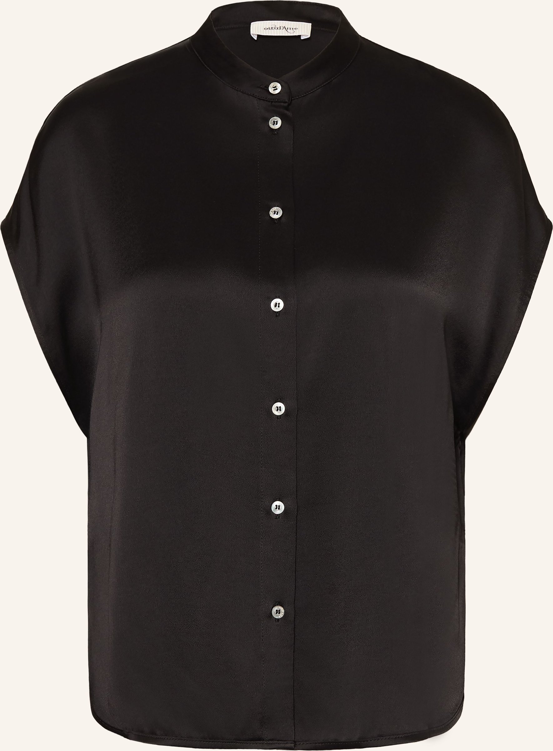 Ottod'ame Satinbluse schwarz
