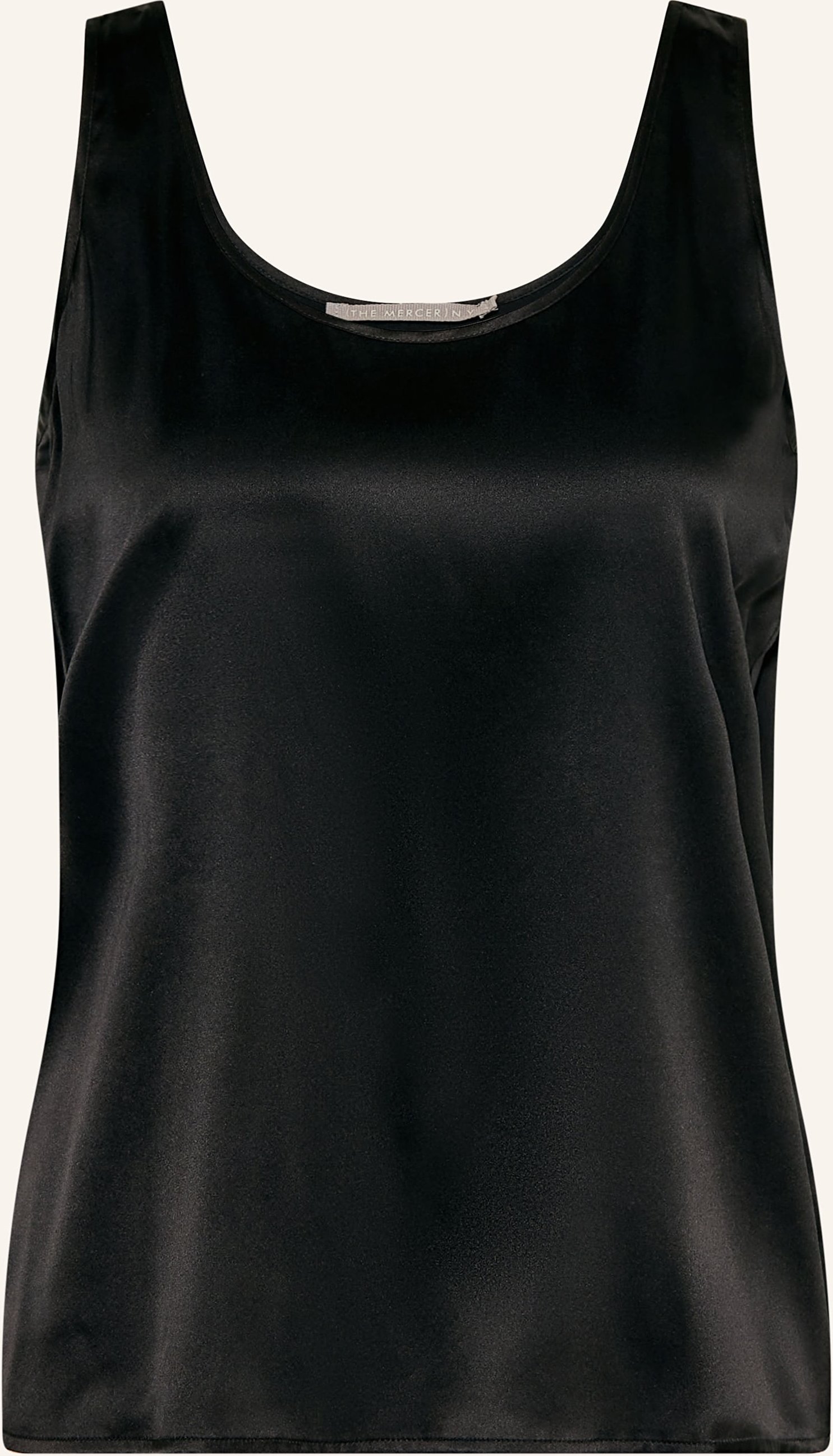 (The Mercer) N.Y. Satintop schwarz