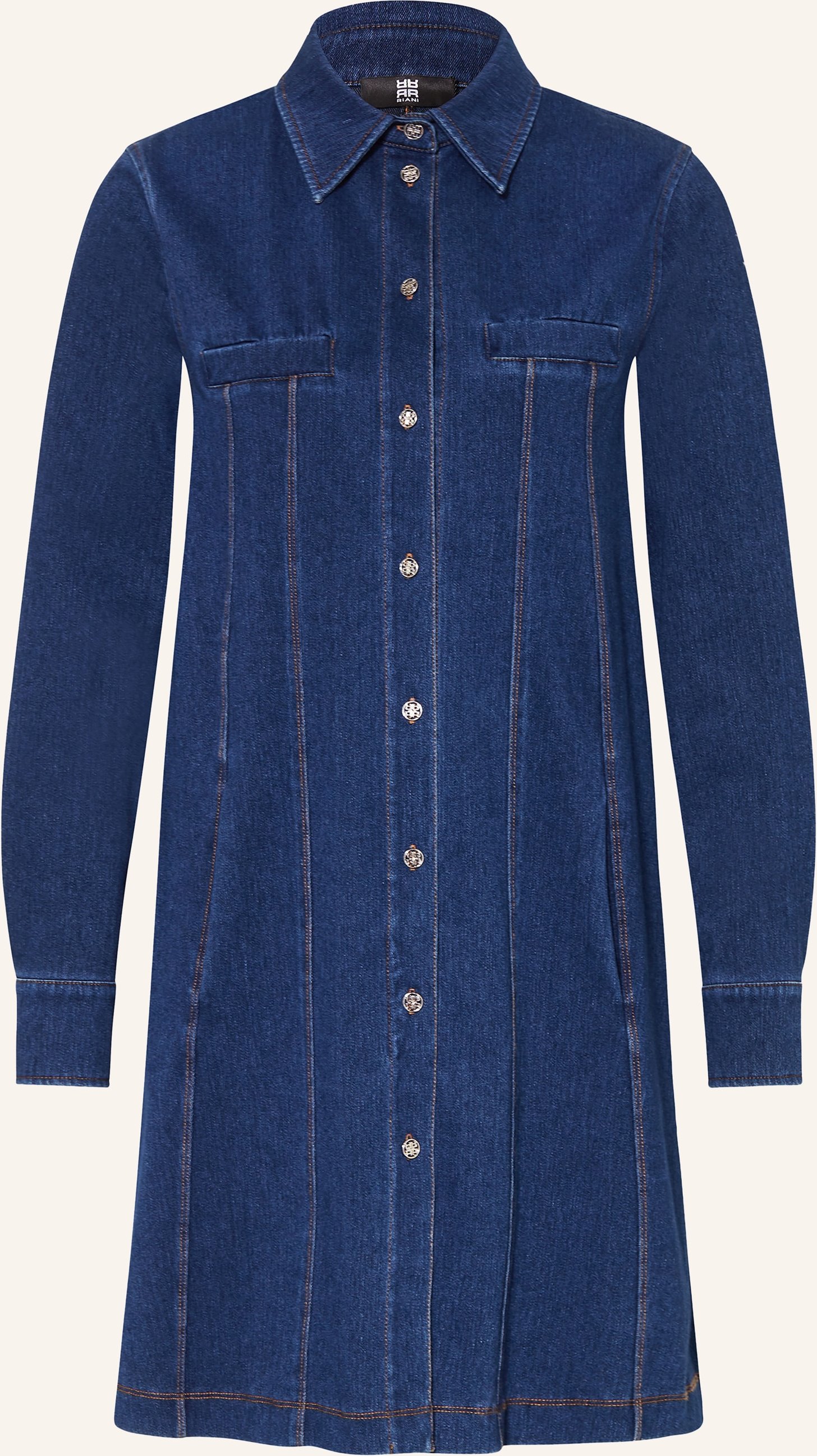 Thumbnail - Riani Jeans-Hemdblusenkleid blau