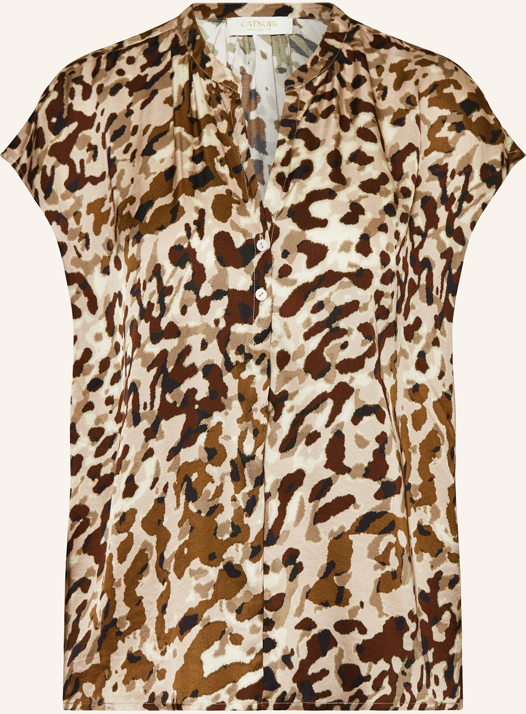 Catnoir Blusentop Aus Satin braun