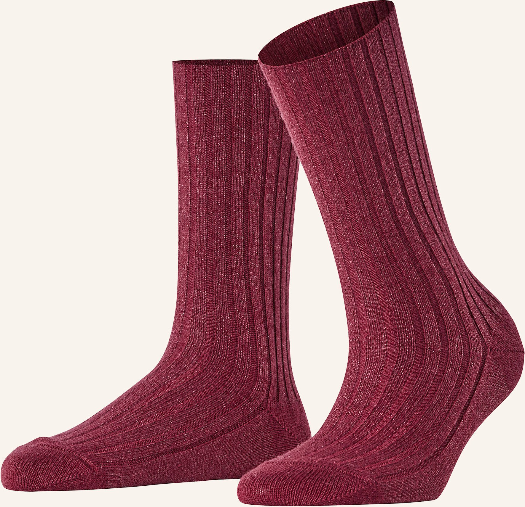 Thumbnail - Falke Socken Cosy Wool Mit Glitzergarn braun