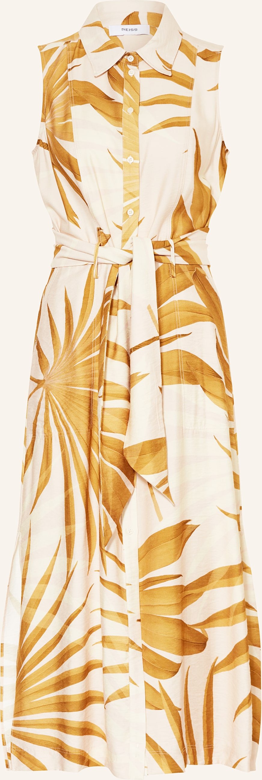 Reiss Hemdblusenkleid Morgan gelb