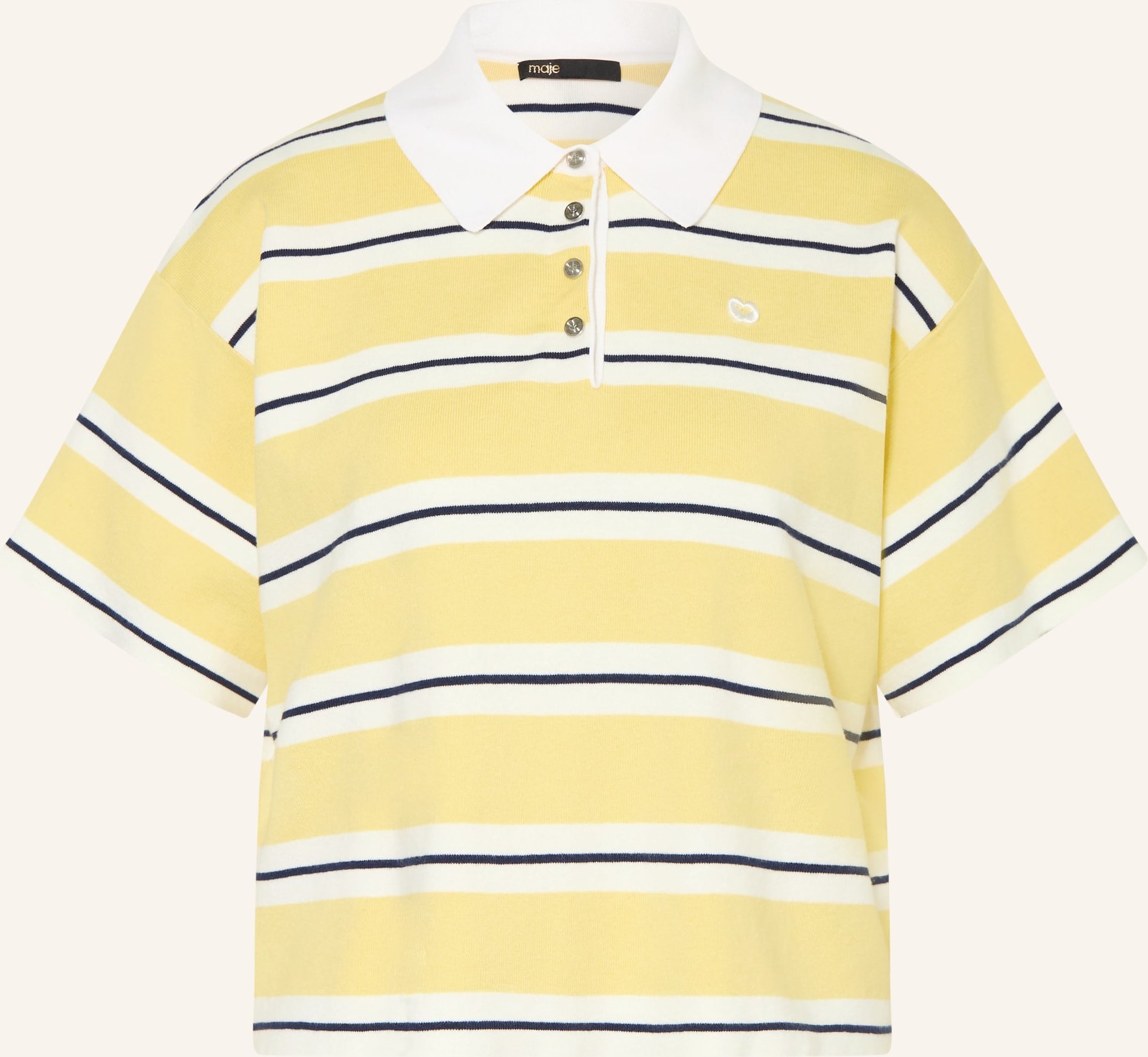 Maje Strick-Poloshirt gelb