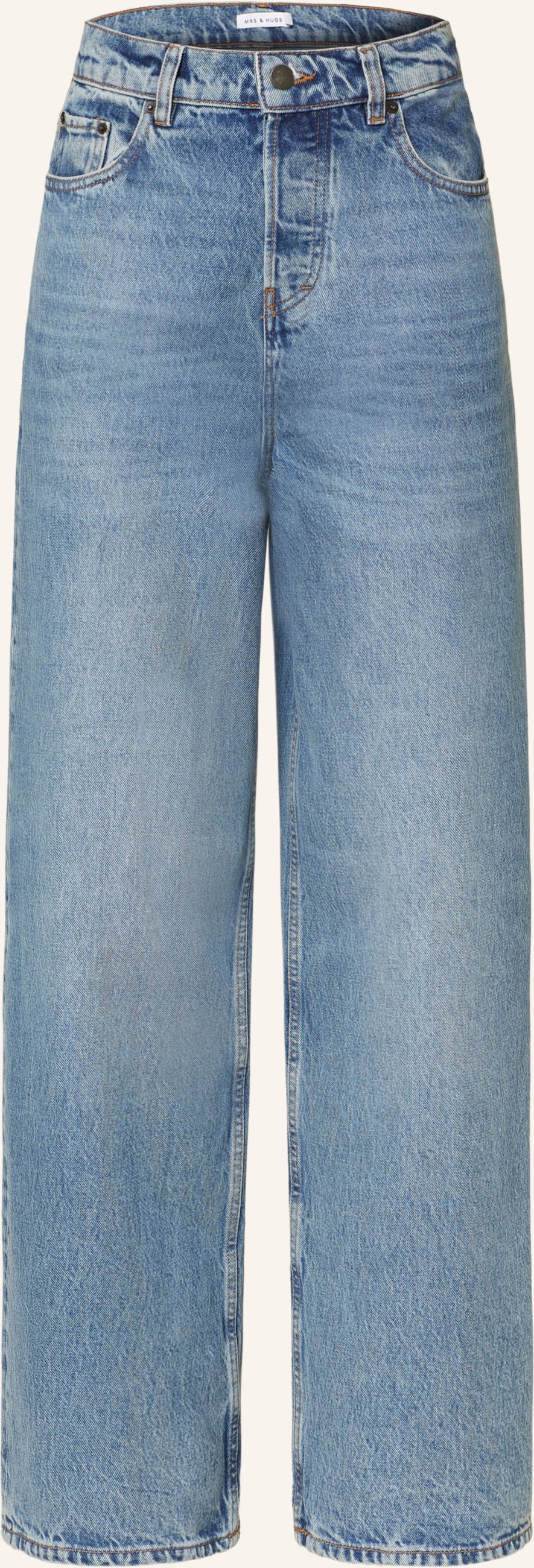 Mrs & Hugs Straight Jeans blau