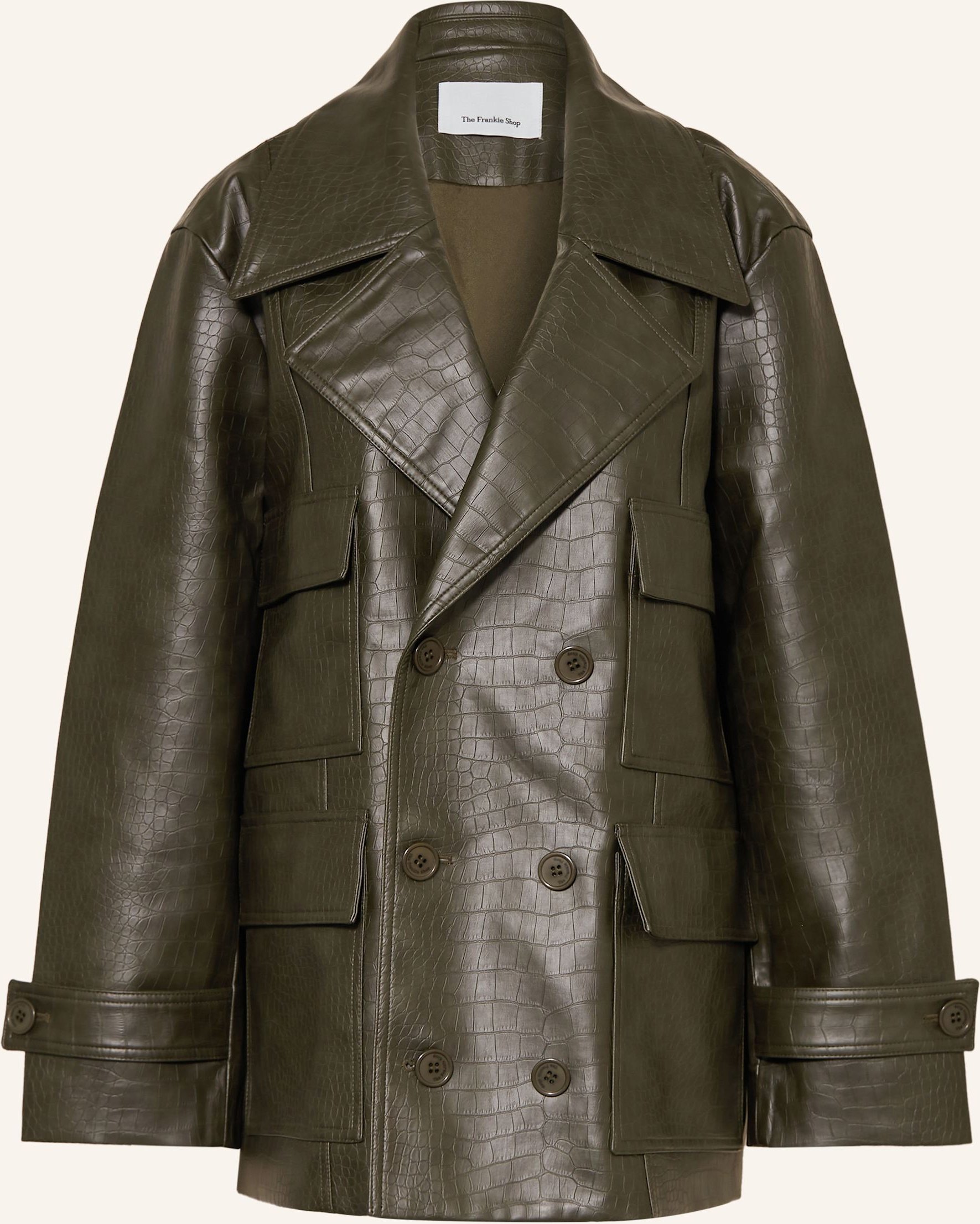 The Frankie Shop Jacke Stanton In Lederoptik gruen