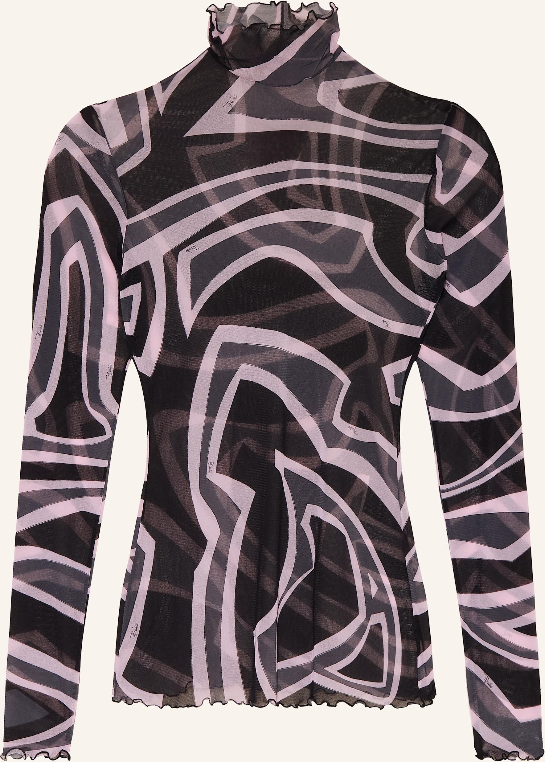Thumbnail - Pucci Longsleeve Aus Mesh schwarz