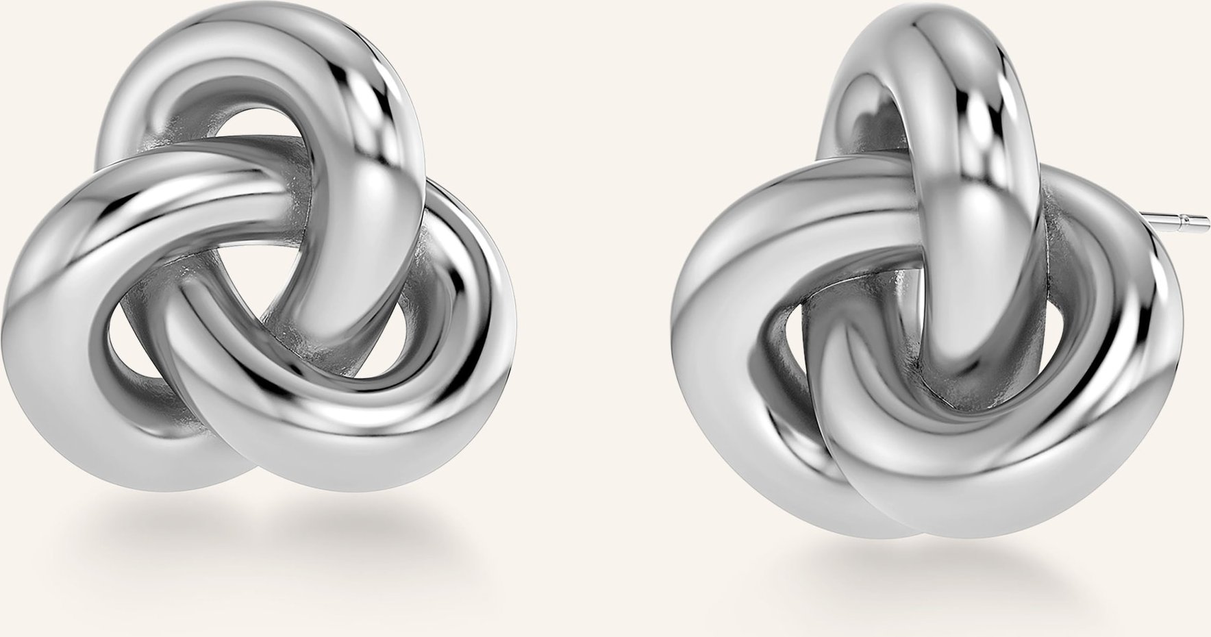 Edblad Ohrstecker Infinity Knot Studs L silber