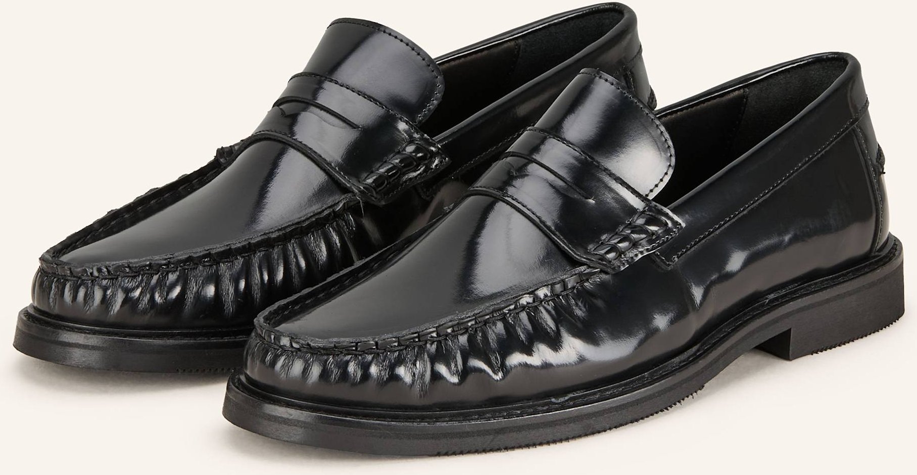 Mrs & Hugs Penny-Loafer schwarz