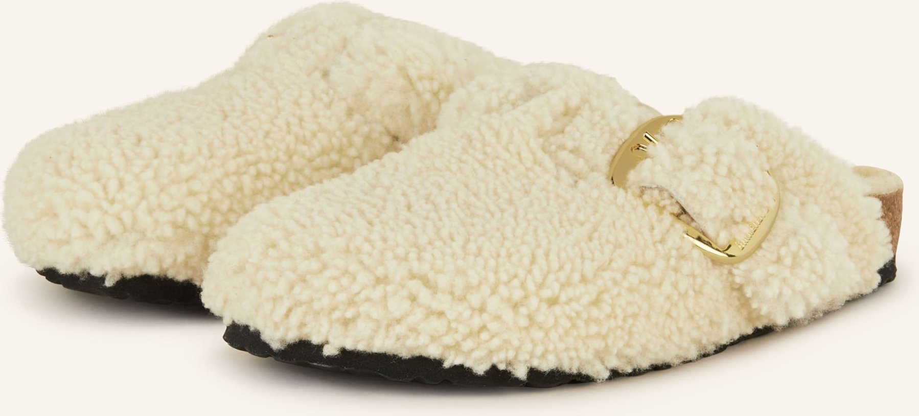 Birkenstock Pantoletten Boston Big Buckle weiss