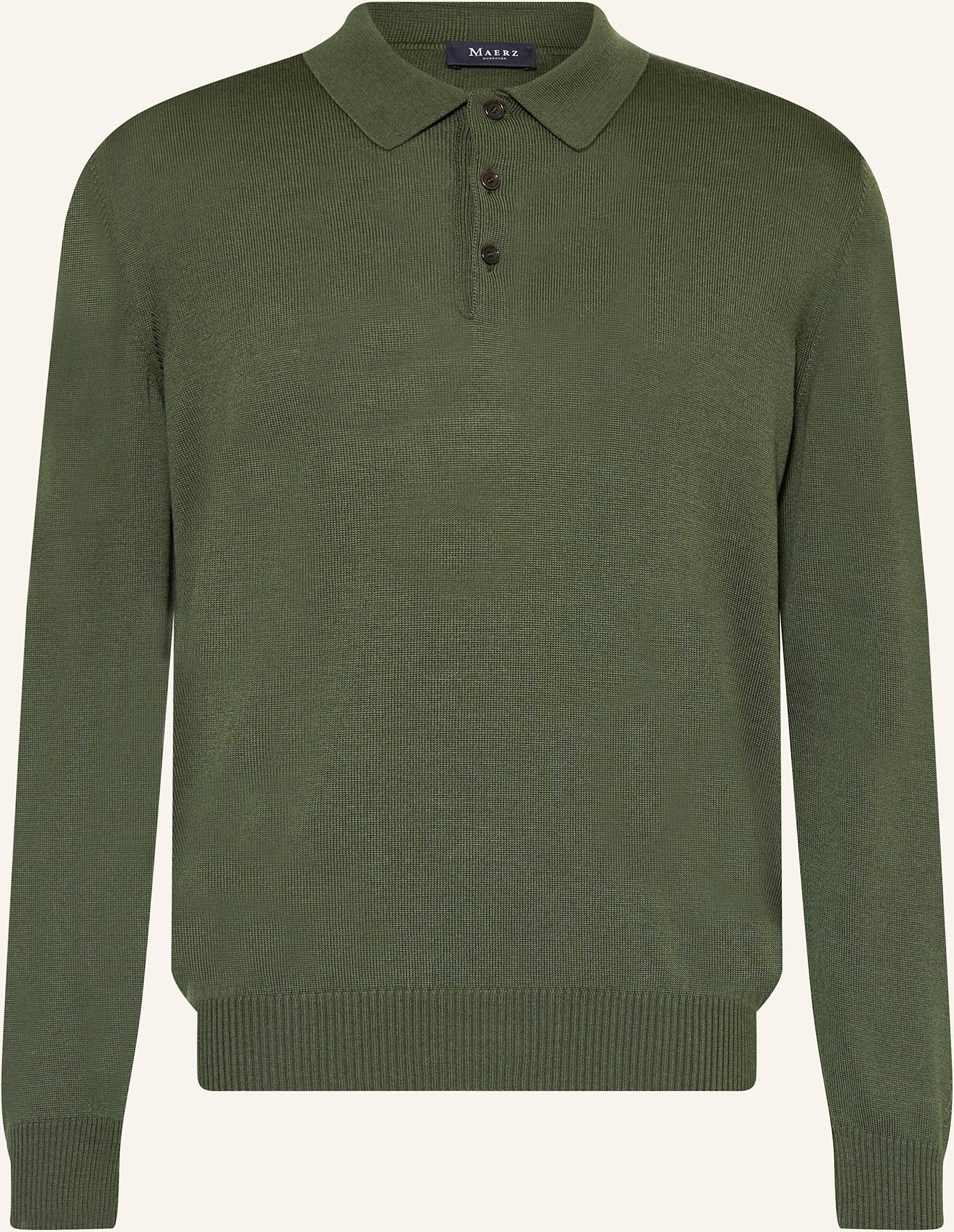 Maerz Muenchen Strick-Poloshirt gruen