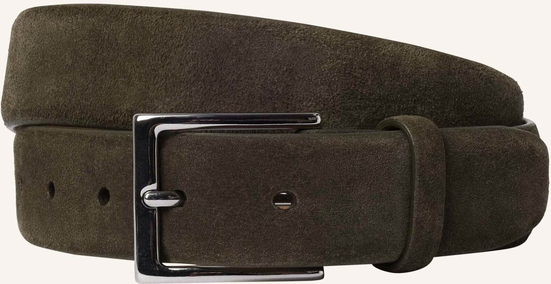 Hackett London Gürtel Suede Feather Edge gruen