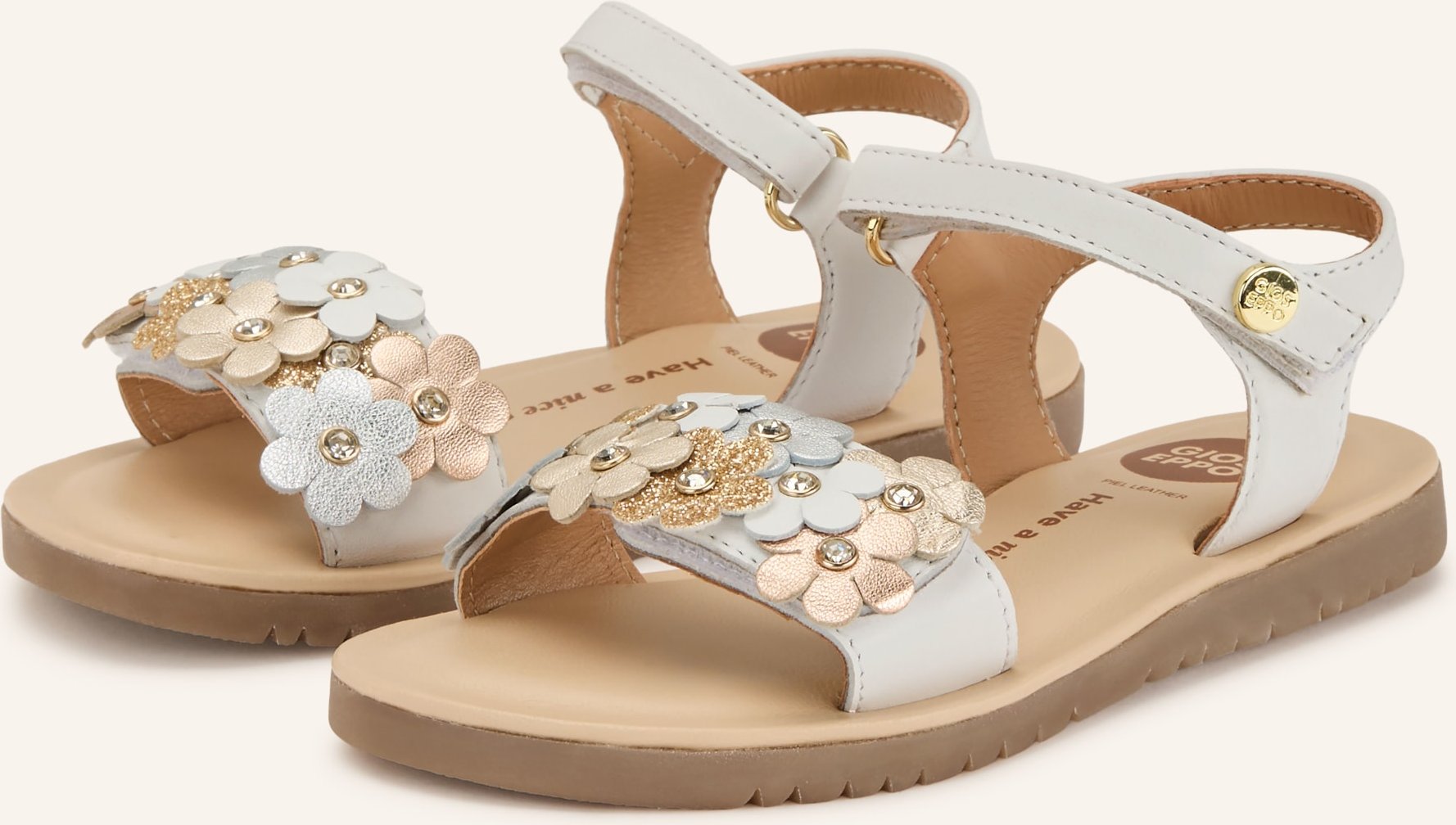 Gioseppo Sandalen Gradina Mit Schmucksteinen weiss