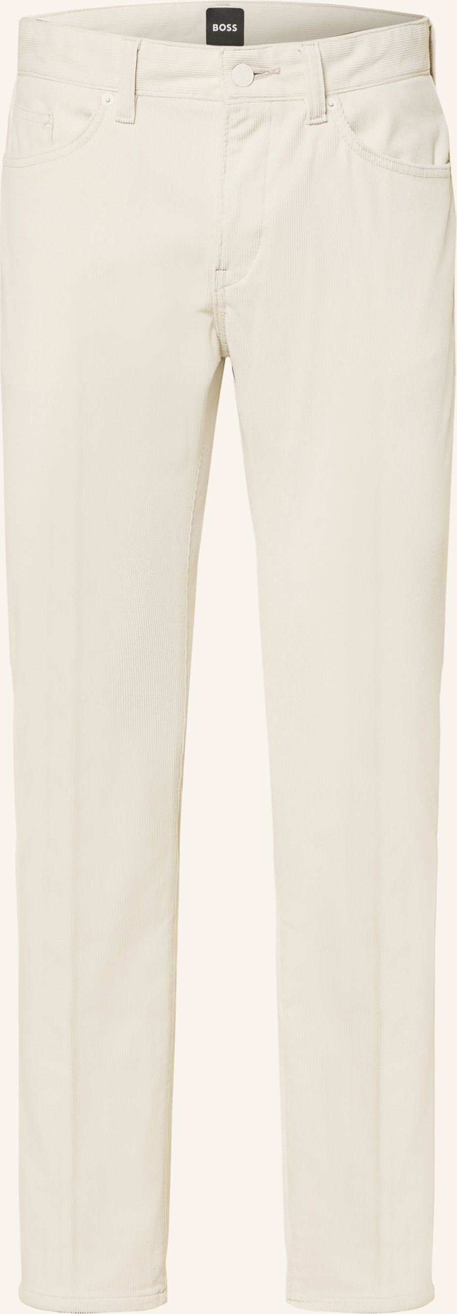 Boss Cordhose Delaware Slim Fit weiss