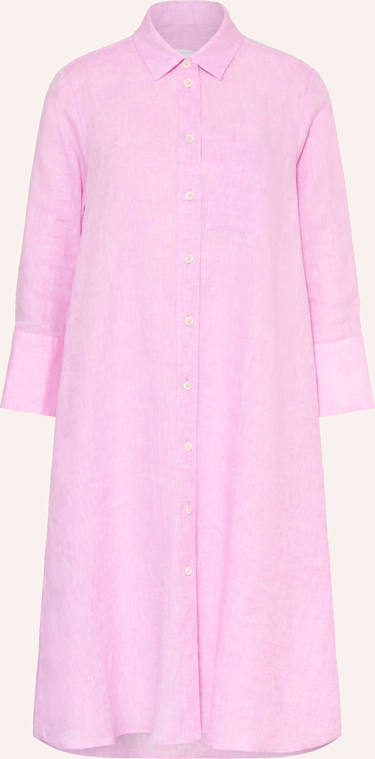 Robert Friedman Hemdblusenkleid Aus Leinen pink
