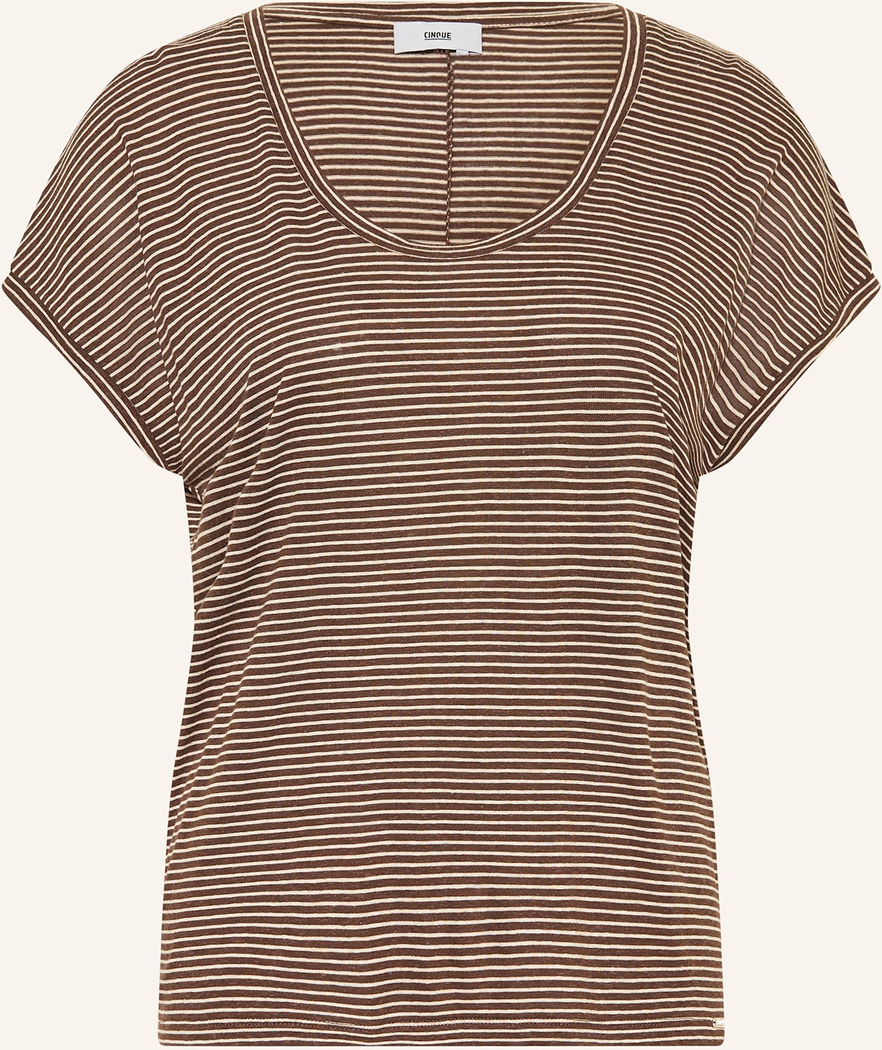 Cinque T-Shirt Citaki Mit Leinen braun