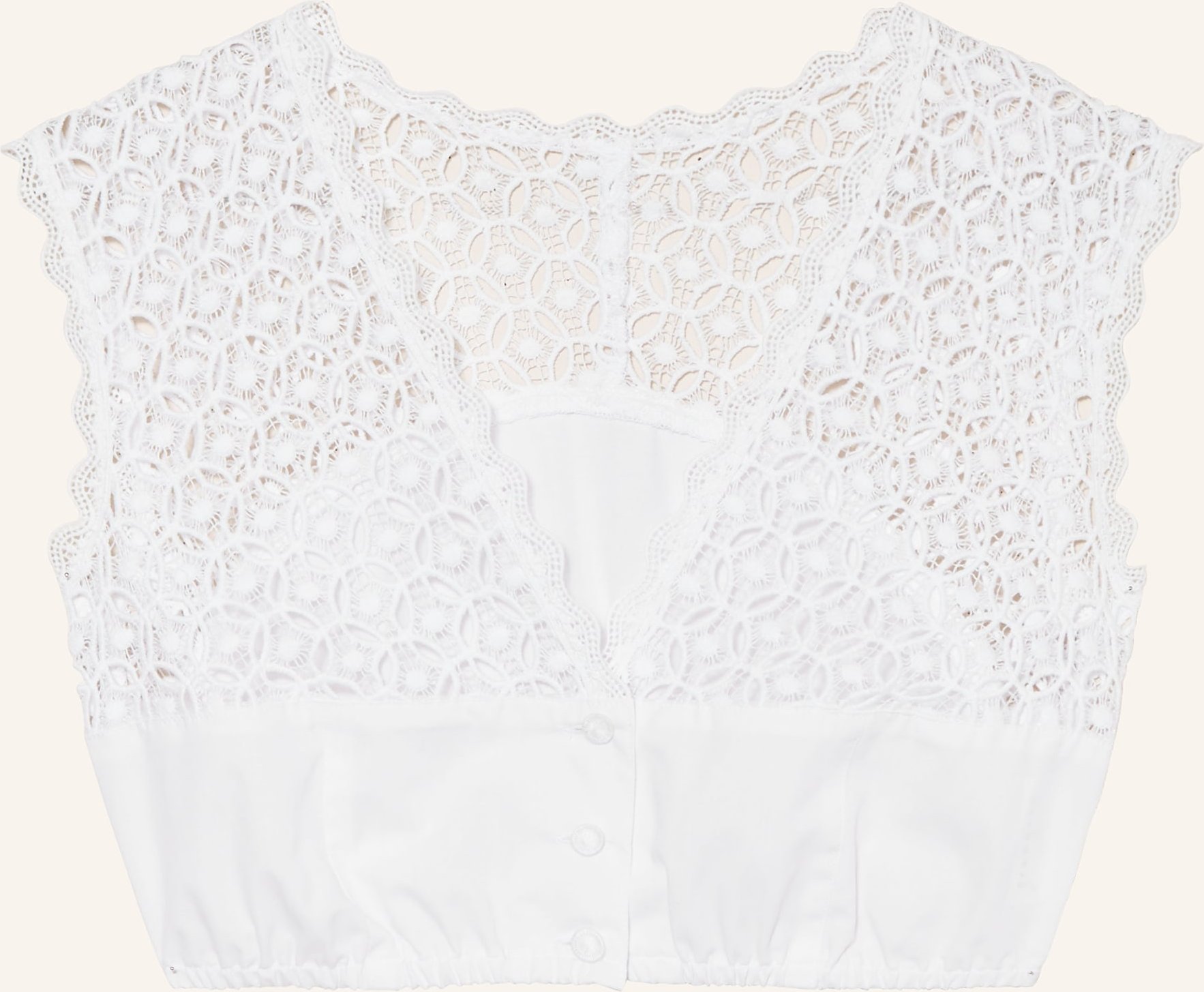 Waldorff Dirndlbluse Mit Spitze weiss