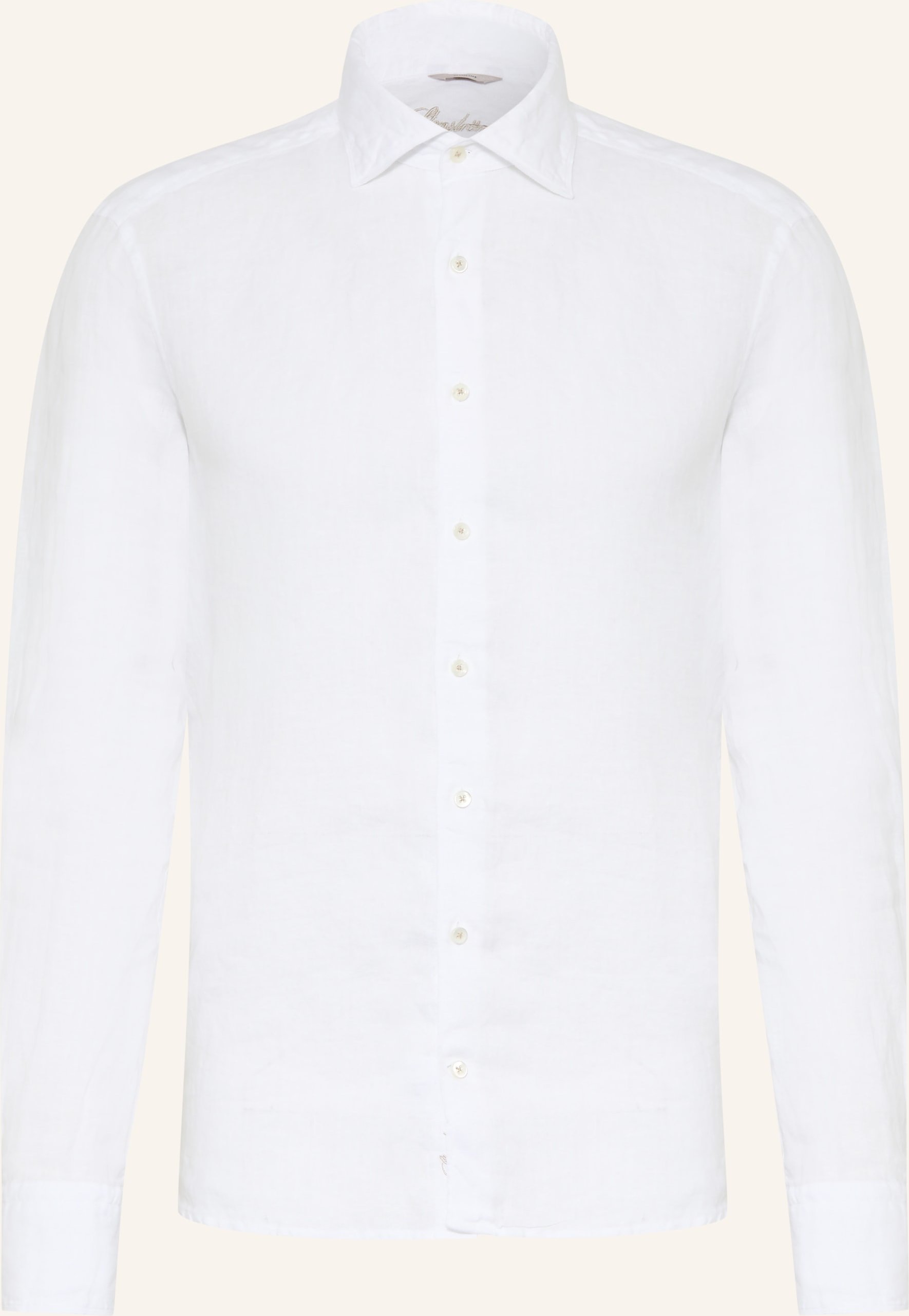 Stenströms Leinenhemd Slimline Fit weiss