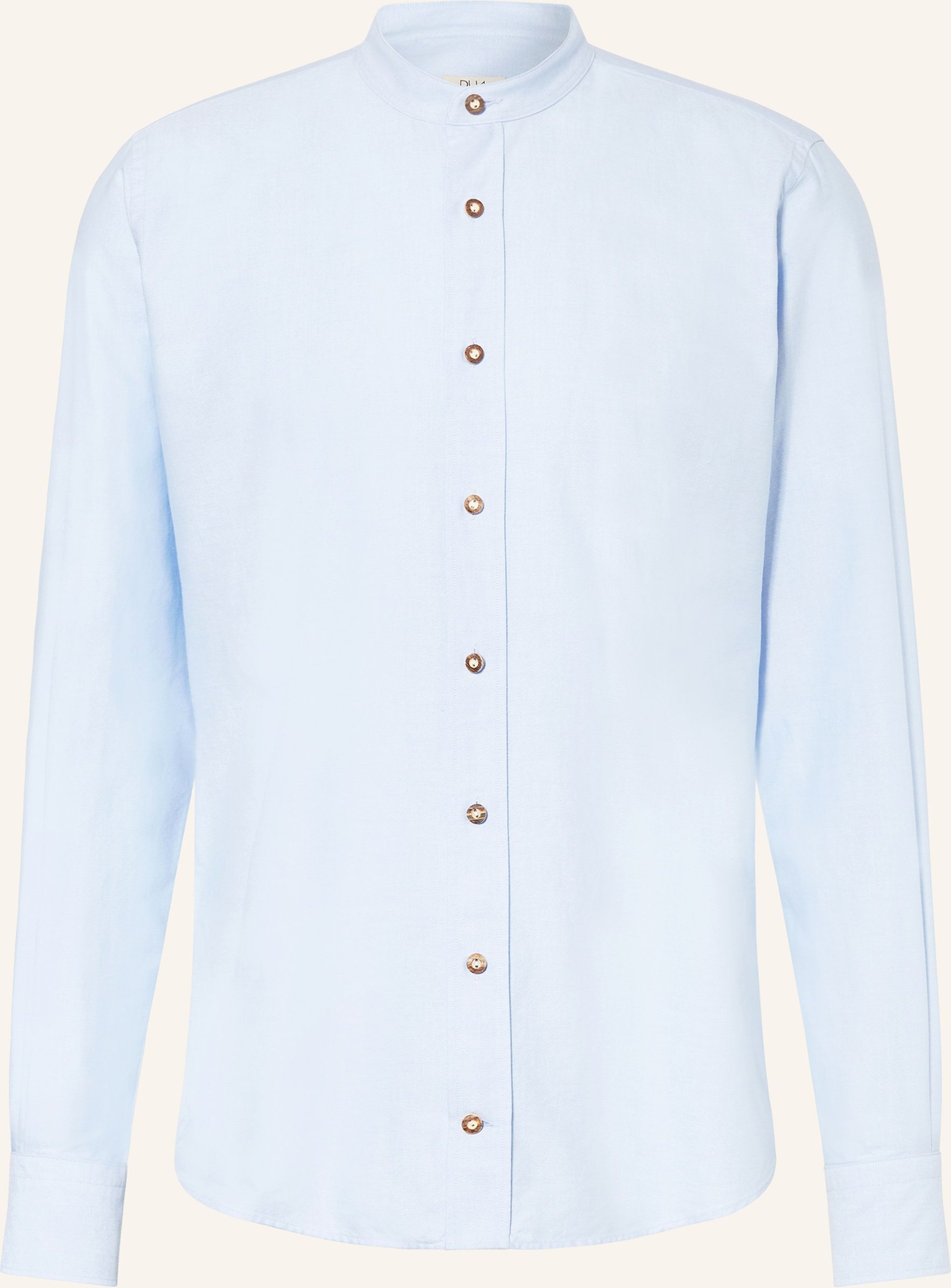 du4 Trachtenhemd Hansi Slim Fit Mit Stehkragen blau