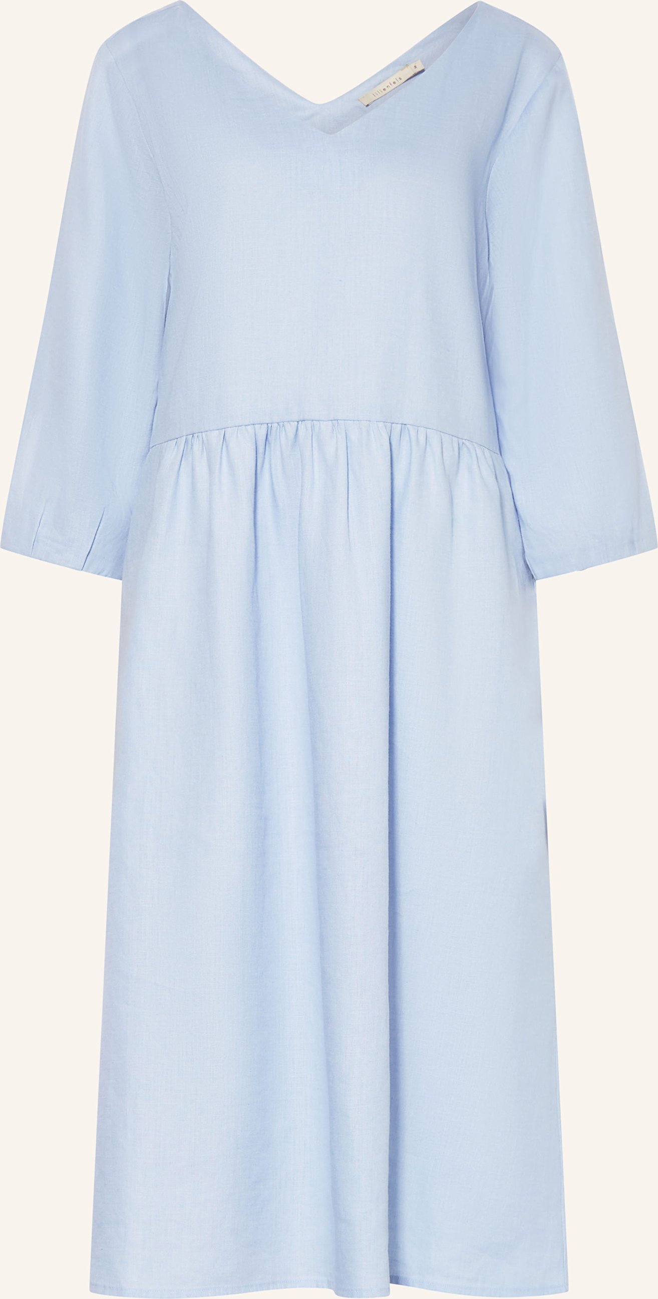 Lilienfels Leinenkleid Mit 3/4-Arm blau