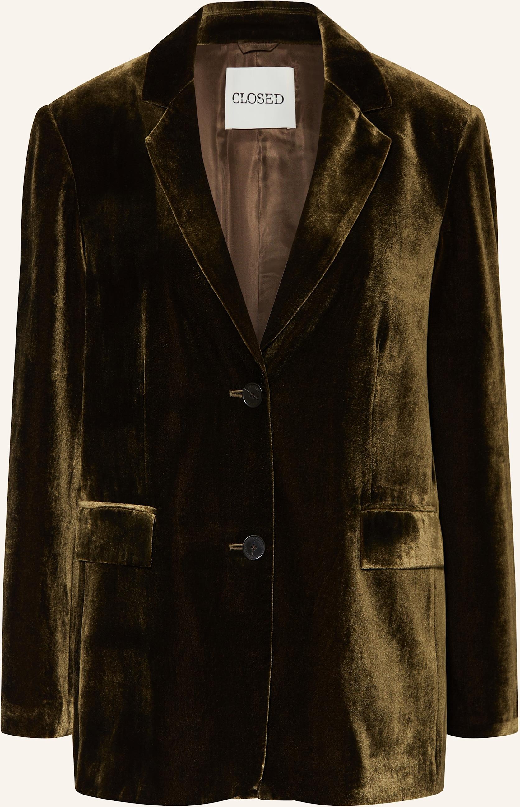 Closed Samtblazer gruen