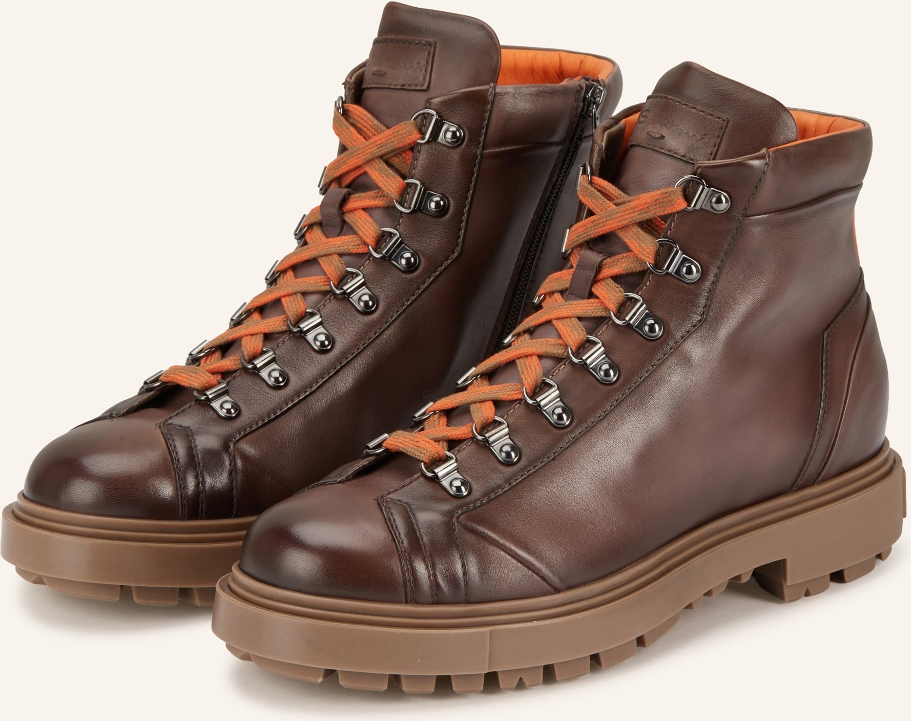 Santoni Schnürboots Farah beige