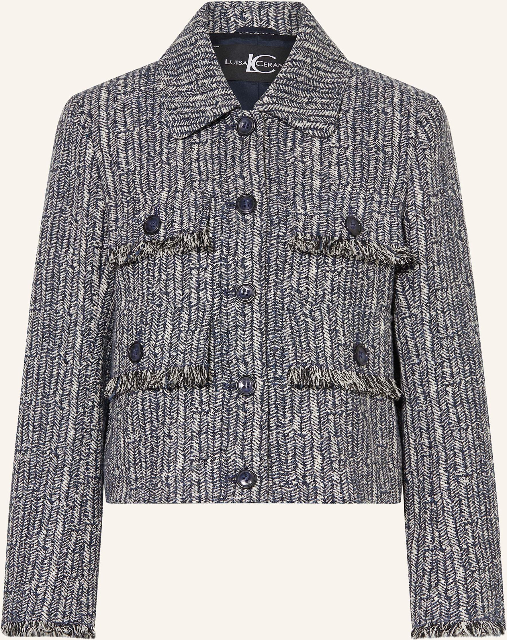 Luisa Cerano Kastenjacke Aus Tweed blau