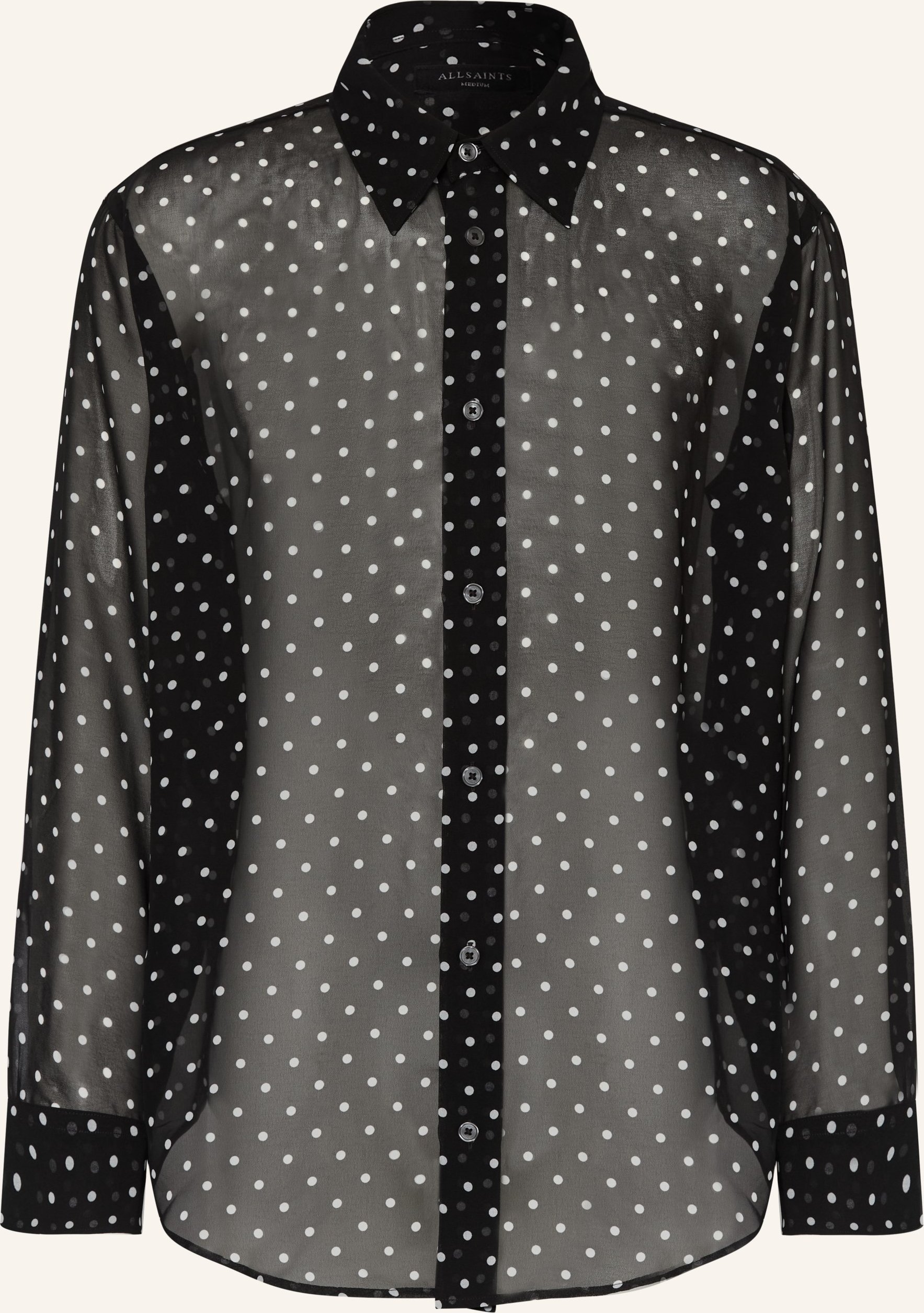 Allsaints Hemd Sangha Oversizd Fit schwarz