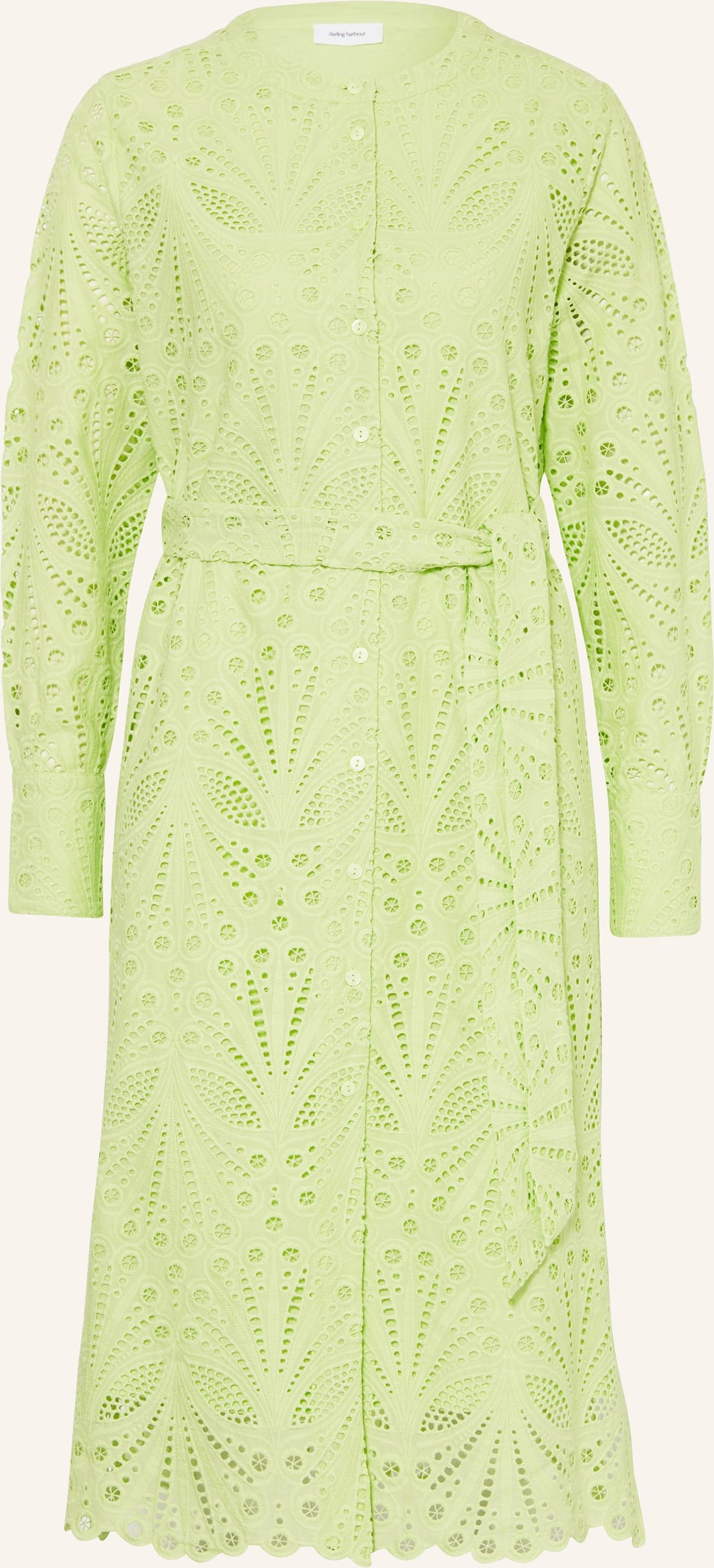 Darling Harbour Kleid Aus Lochspitze gruen