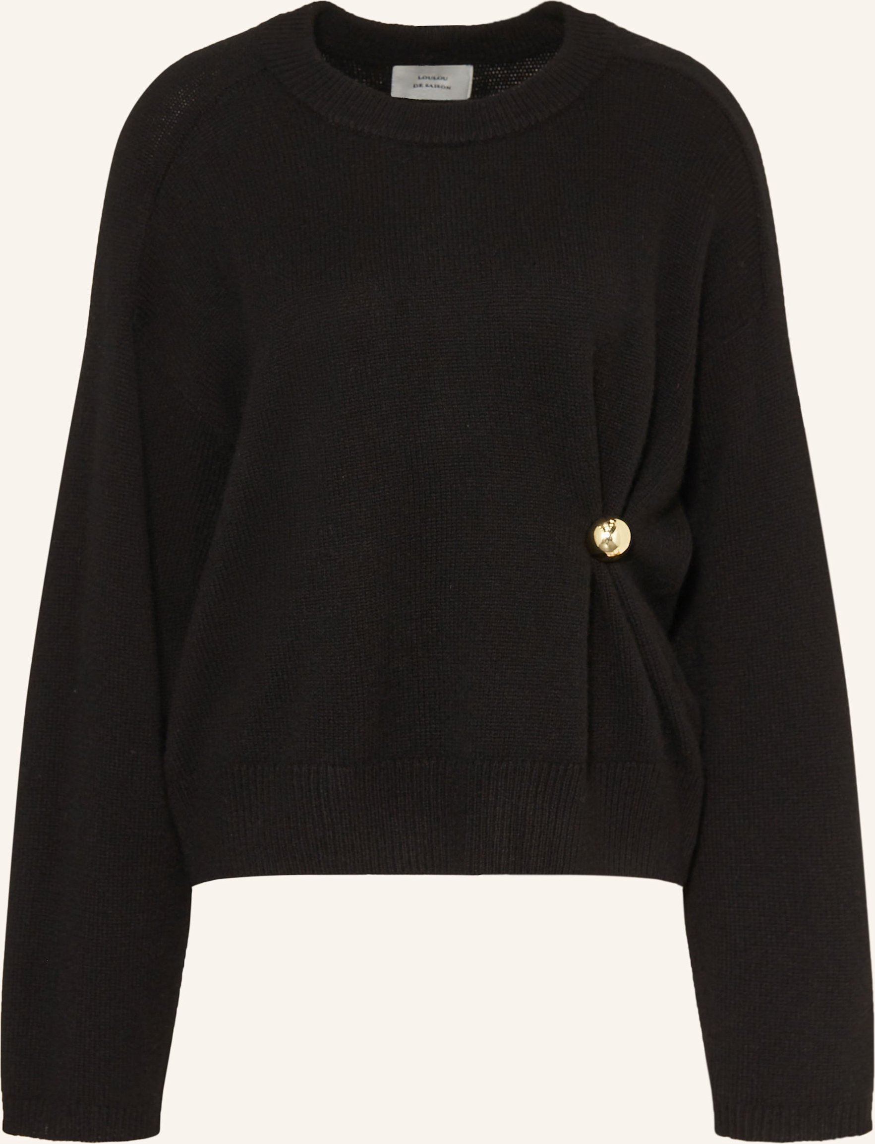 Loulou De Saison Cashmere-Pullover Bill schwarz