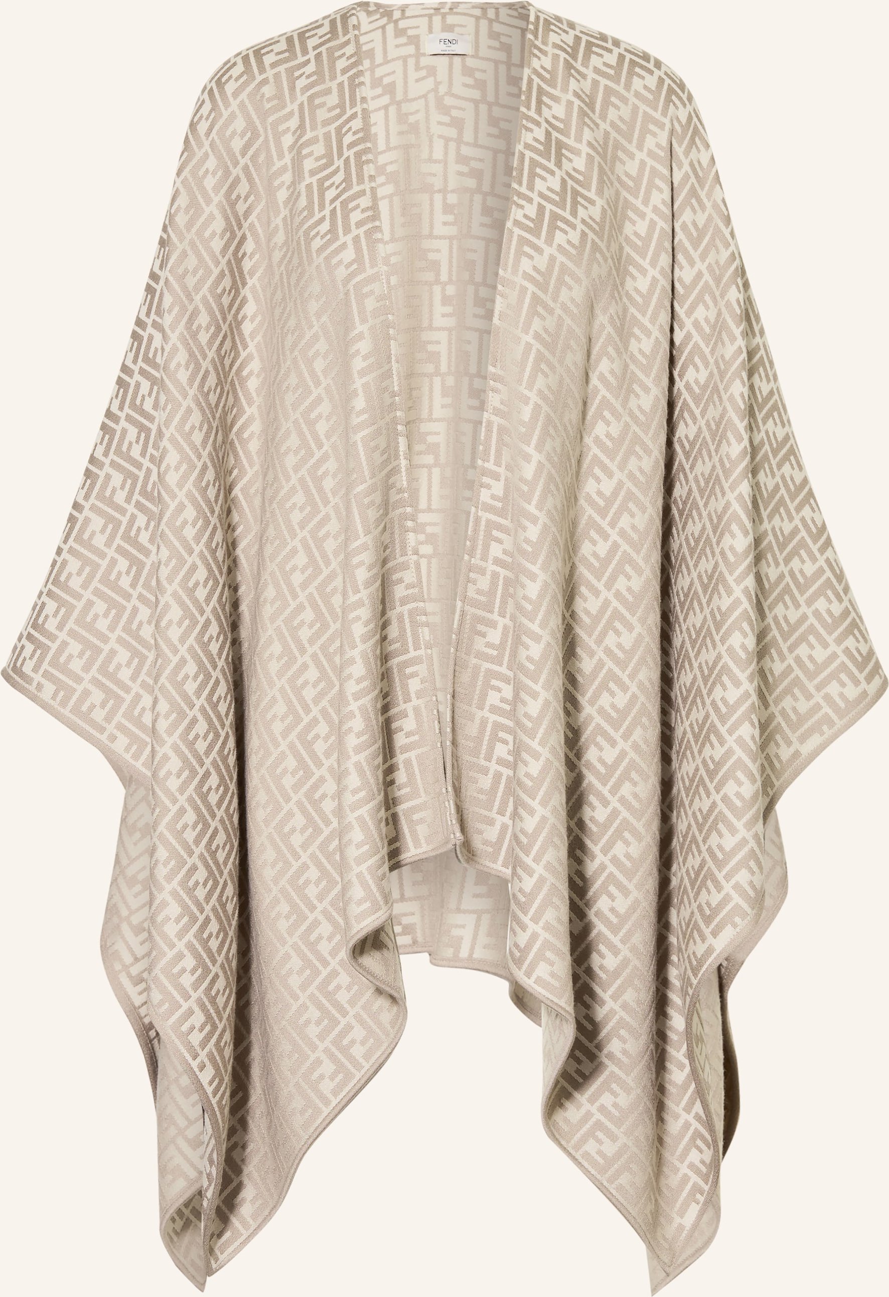 Fendi Cape Mit Seide grau