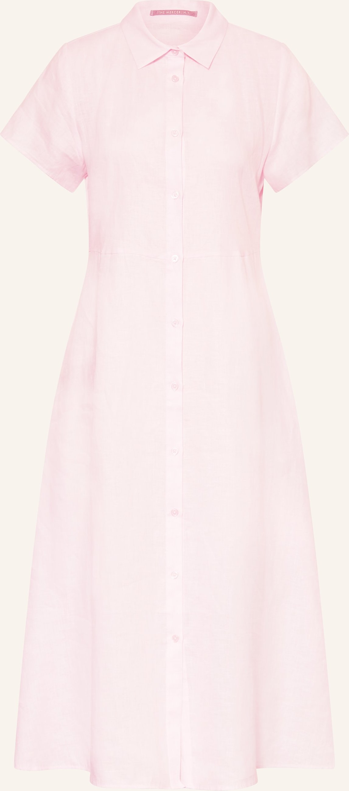 (The Mercer) N.Y. Hemdblusenkleid Aus Leinen rosa