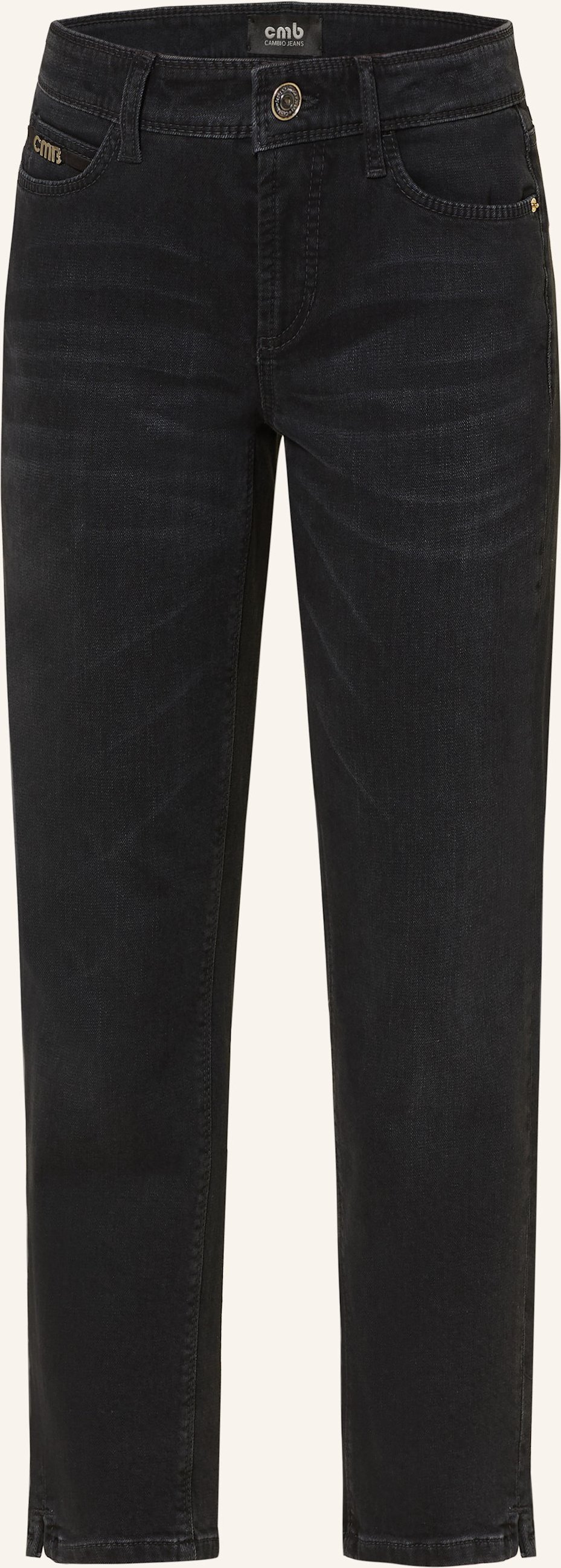 Thumbnail - Cambio Cropped Jeans Piper Short schwarz