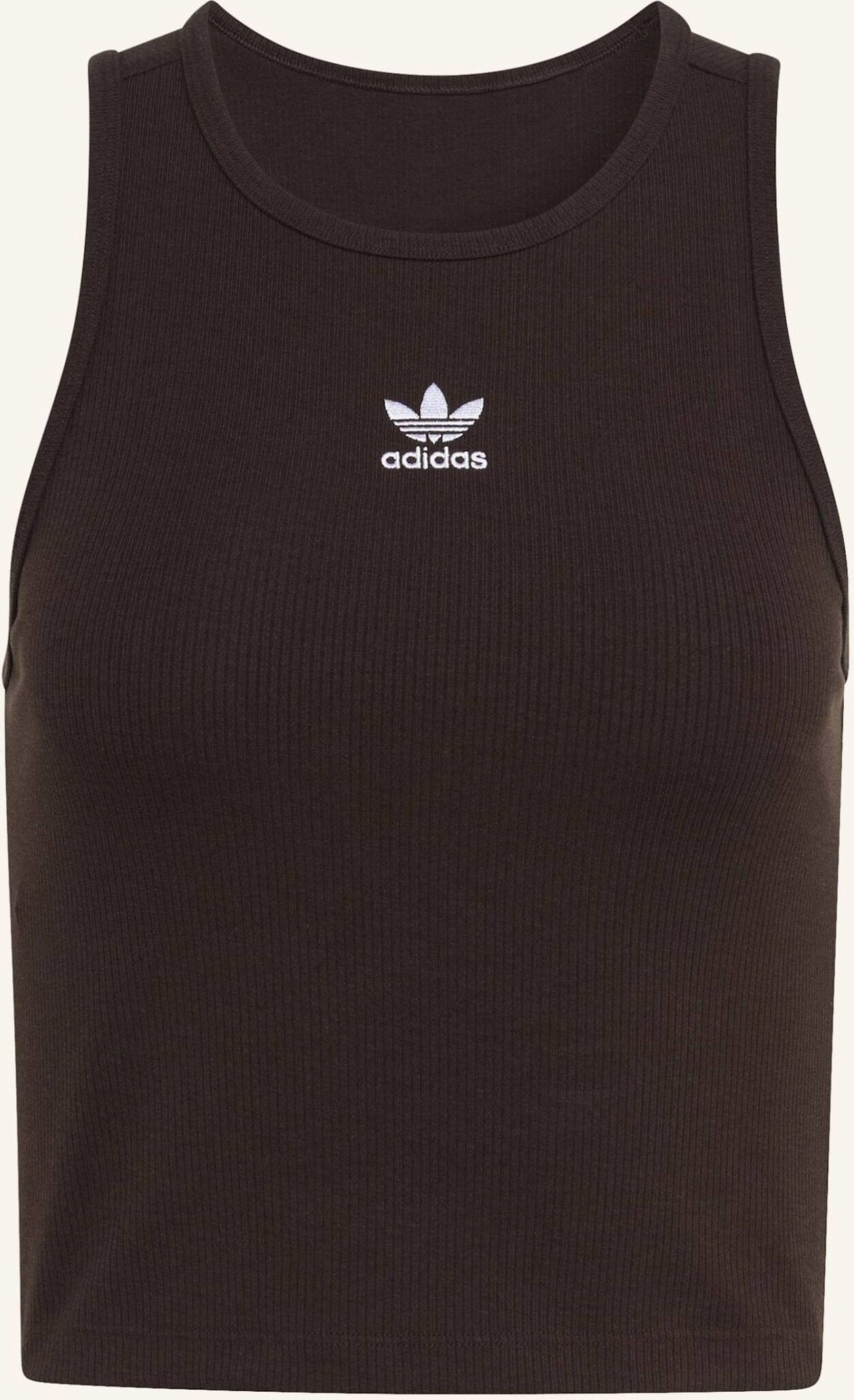 Adidas Originals Cropped-Top Essentials Rib braun