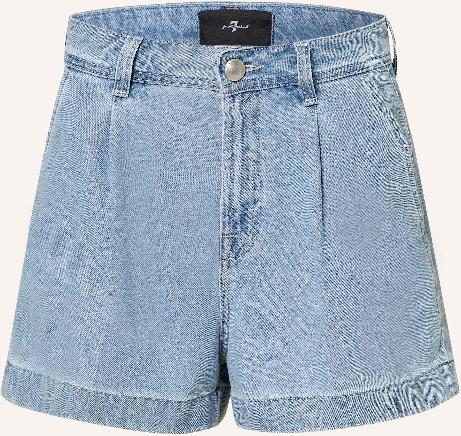 7 For All Mankind Jeansshorts Pleated Shorts blau