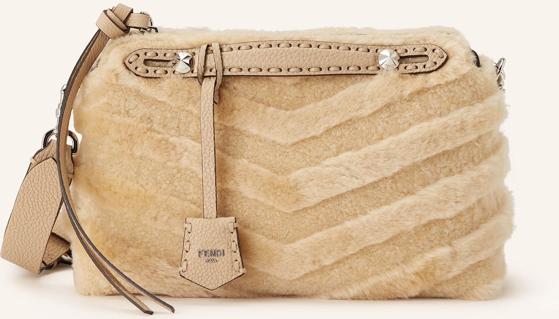 Thumbnail - Fendi Umhängetasche By The Way Soft Selleria Medium beige