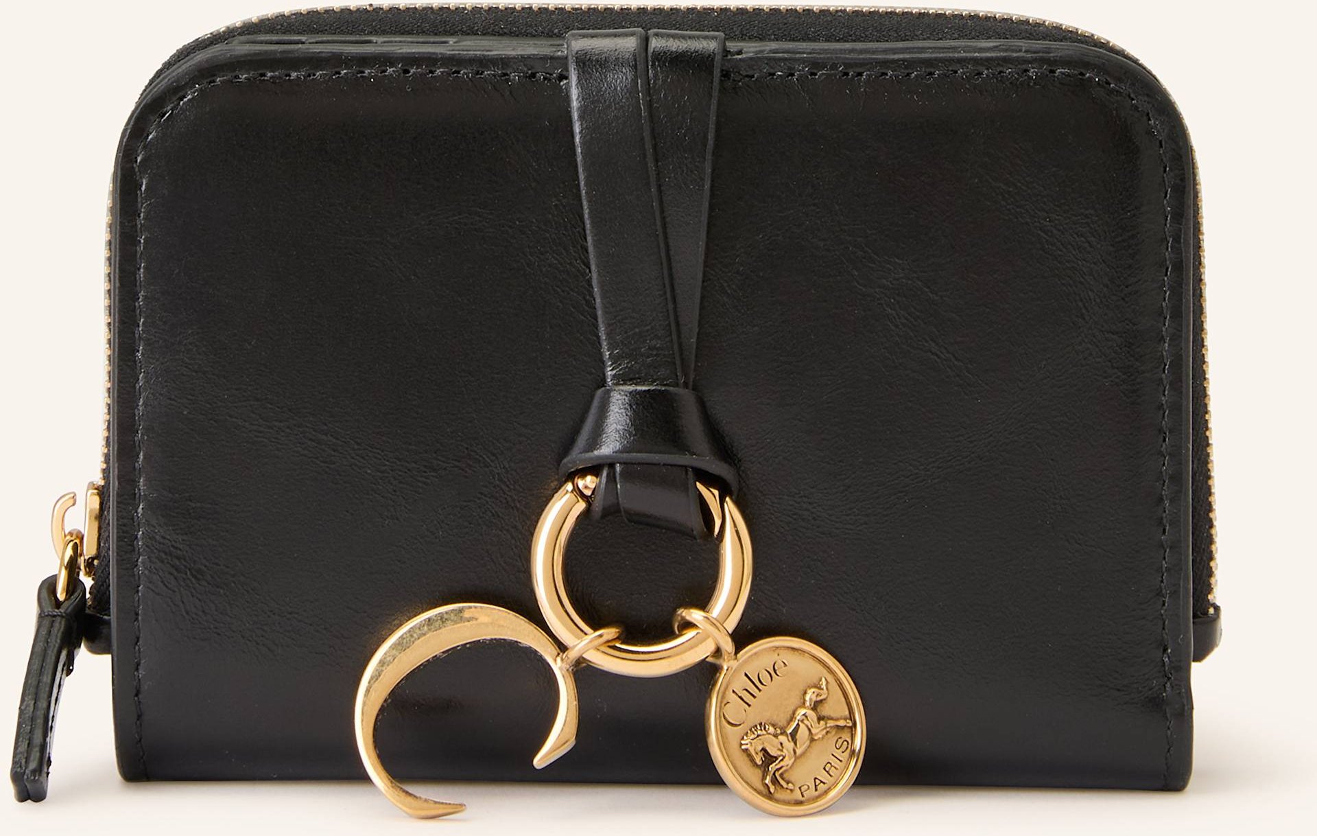 Chloé Geldbörse Alphabet schwarz