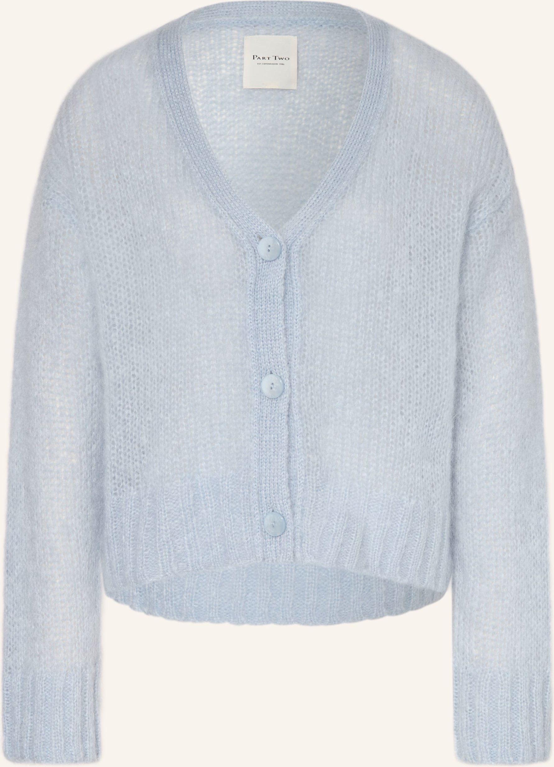 Part Two Strickjacke Aus Mohair blau