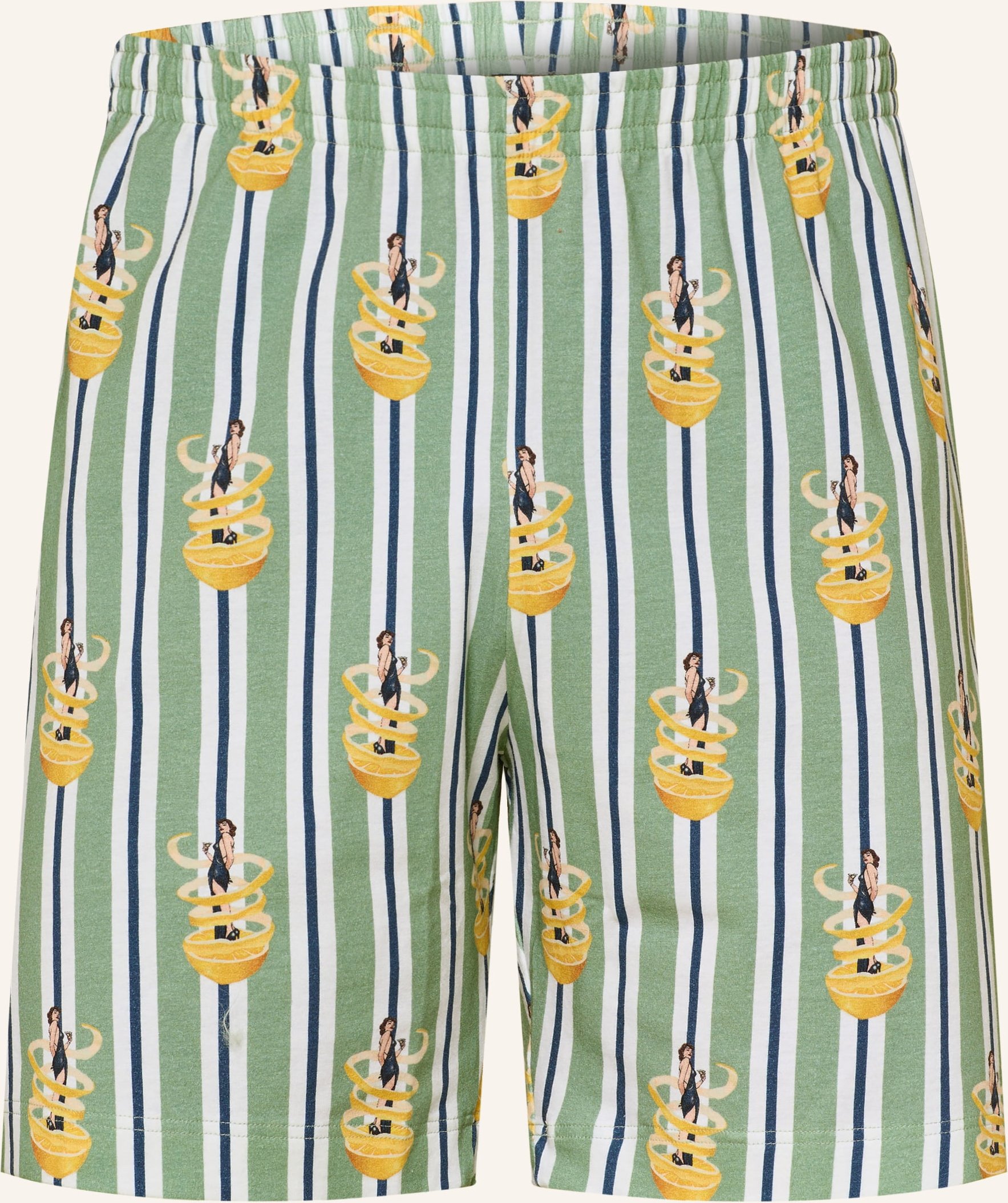 Mey Schlafshorts Serie Fizz & Flavours gruen