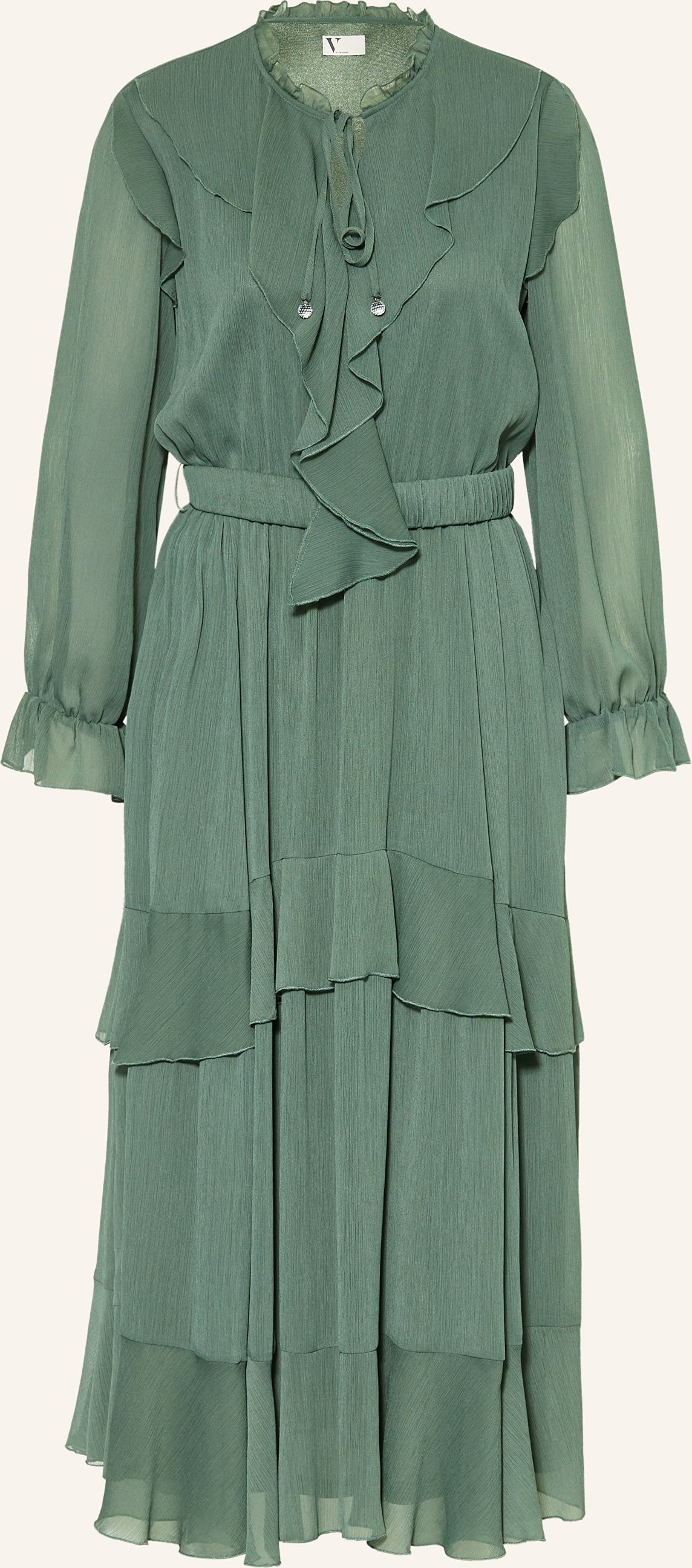 V By Vera Mont Kleid Mit Volants gruen