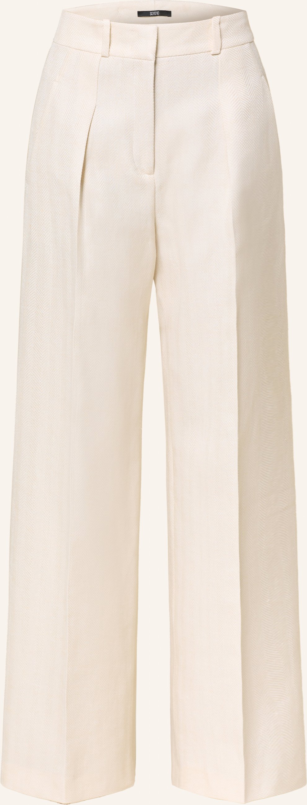 Thumbnail - Sly 010 Marlenehose Flora Mit Leinen beige
