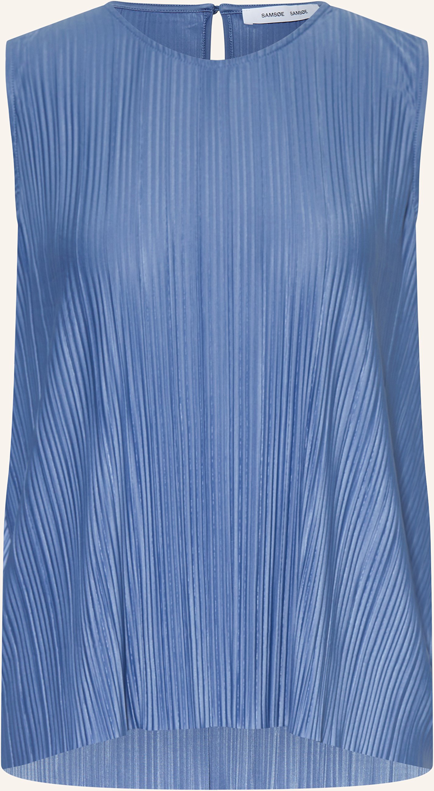 Samsøe Samsøe Plisseetop Sauma blau
