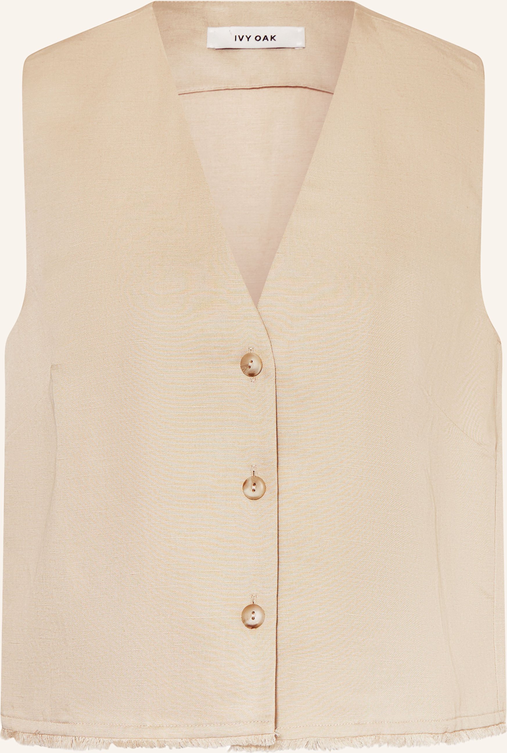 Ivy Oak Weste Tala Ann Mit Leinen grau