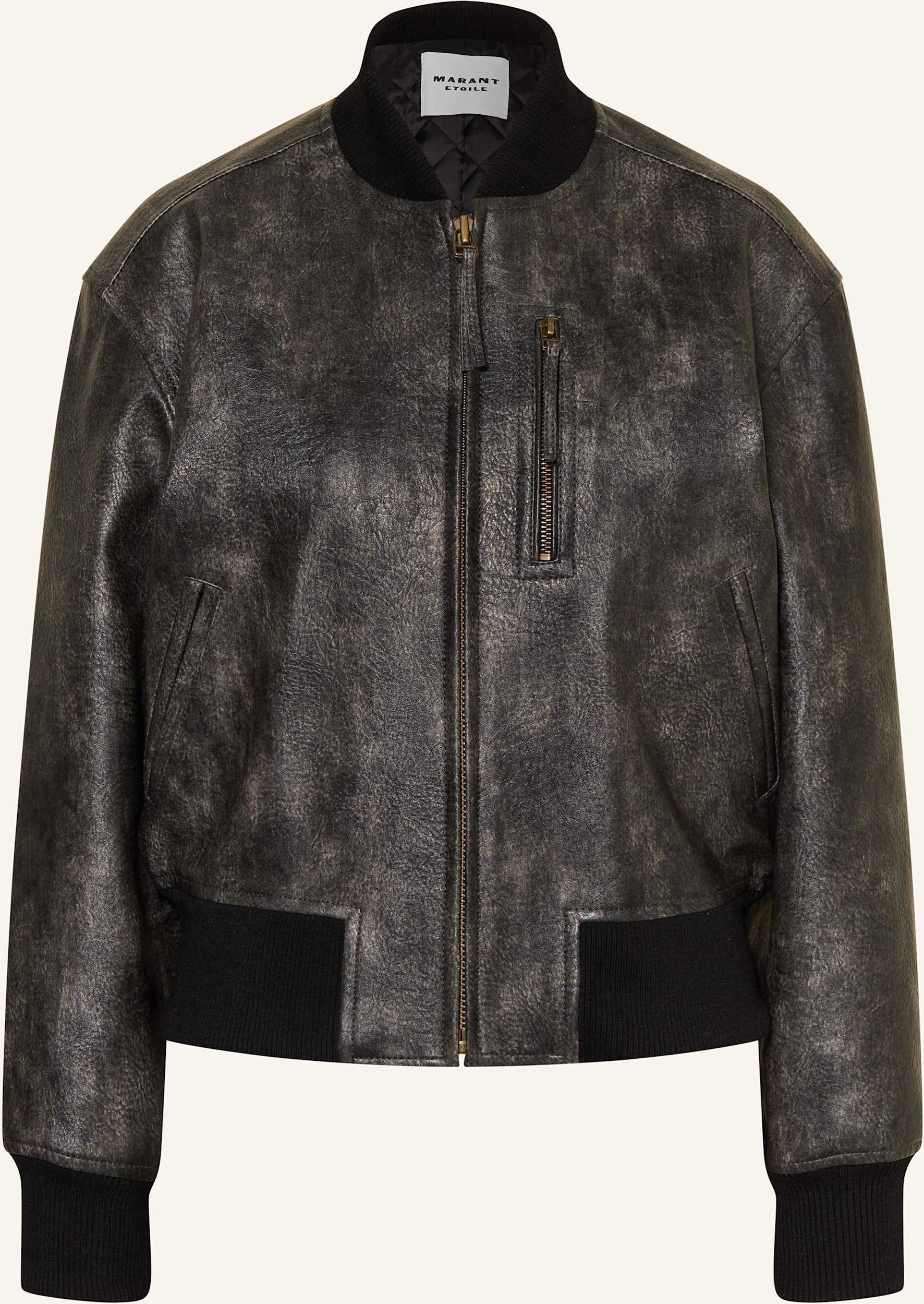 Marant Étoile Jacke Crisley In Lederoptik schwarz