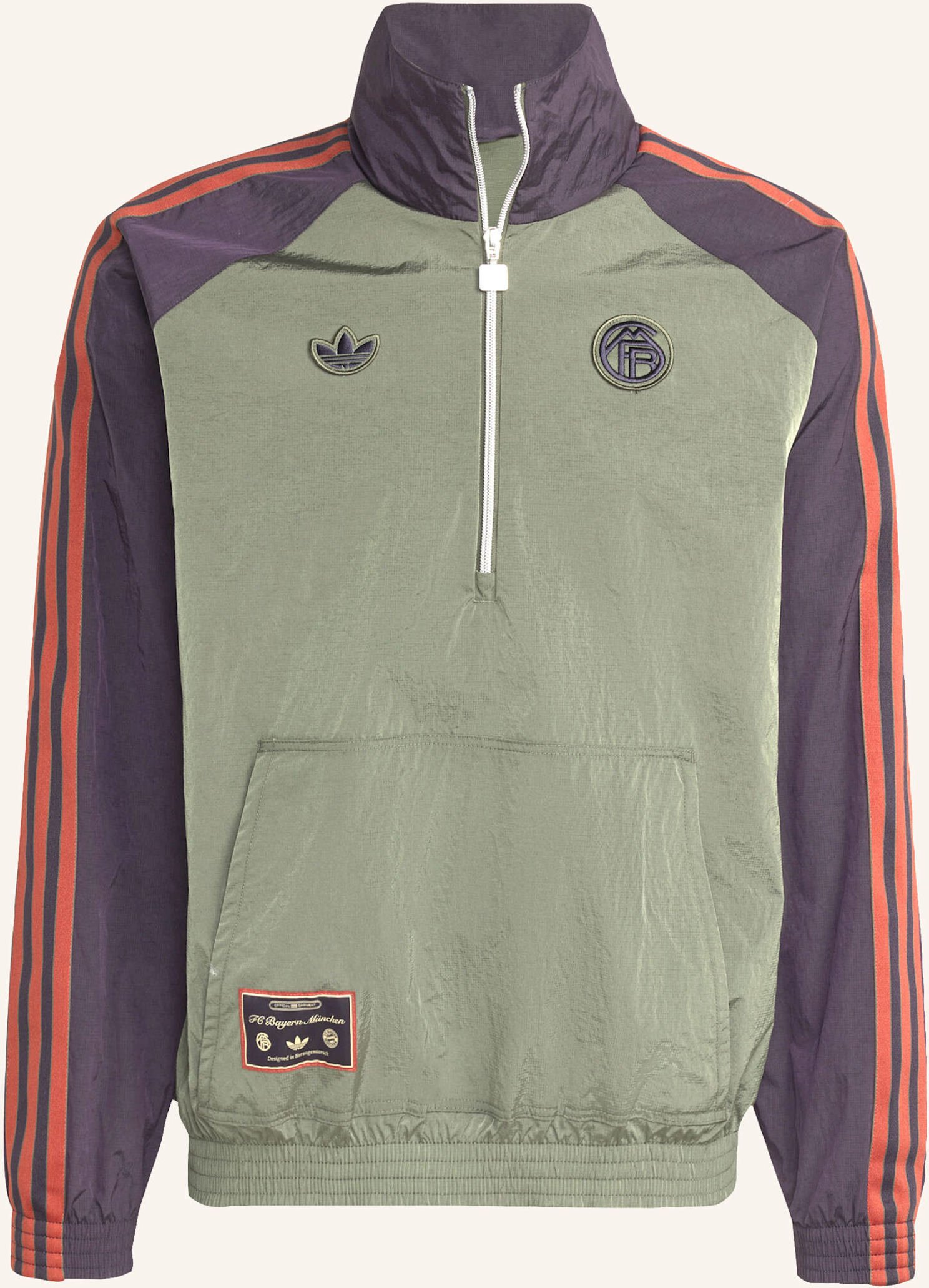 Adidas Originals Fc Bayern München Terrace Icons Jacke Mit Reissverschluss Bis Zur Brust gruen