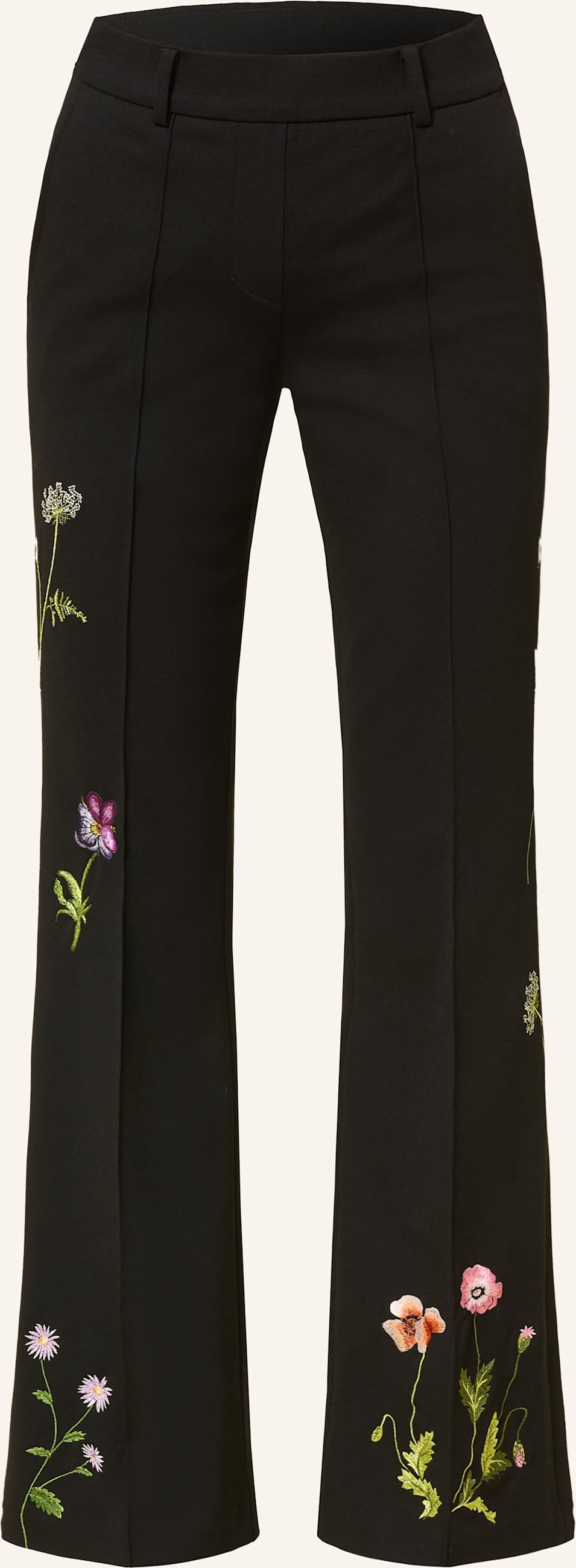 Cambio Hose Francoise Mit Stickereien schwarz