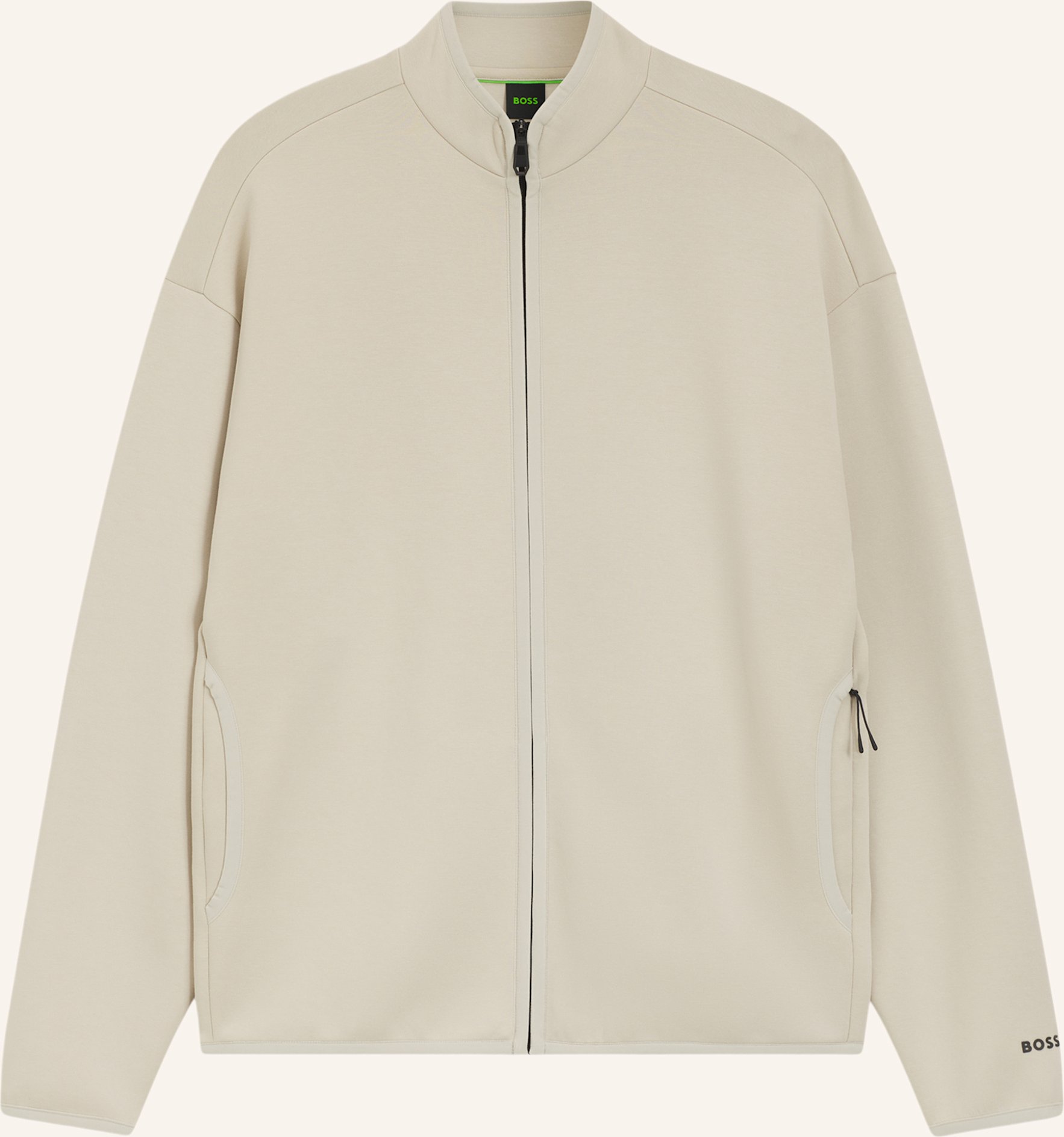 Boss Sweatshirt Sw_Globe Fz Relaxed Fit beige